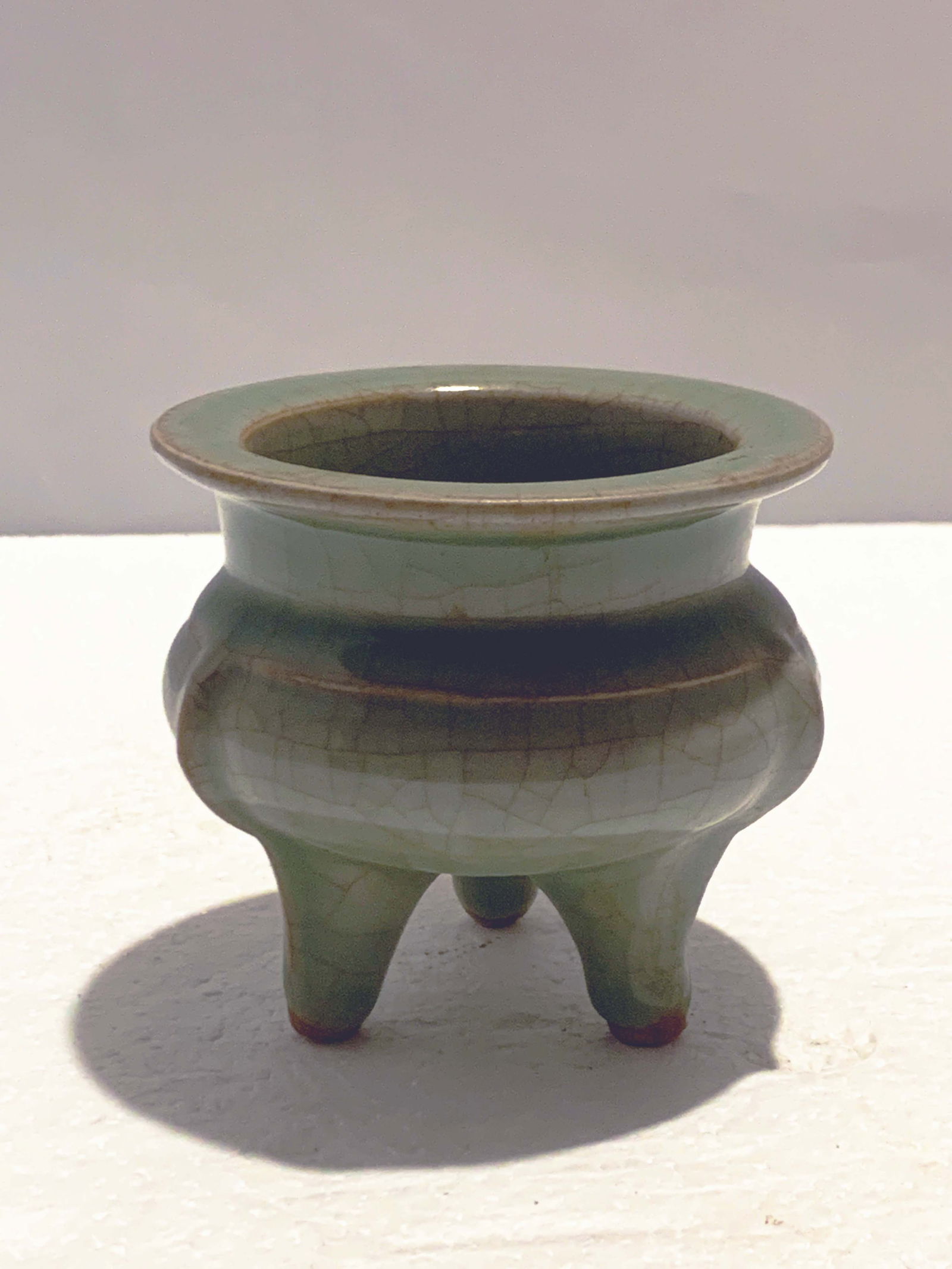 Chinese Small Longquan Celadon Tripod Censer (1 of 8)
