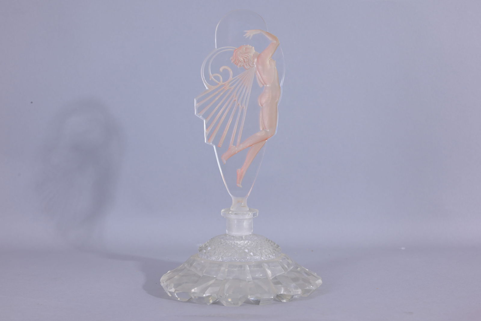 Czechoslovakia Cut Glass Perfume Bottle c. 1940s (1 of 8)