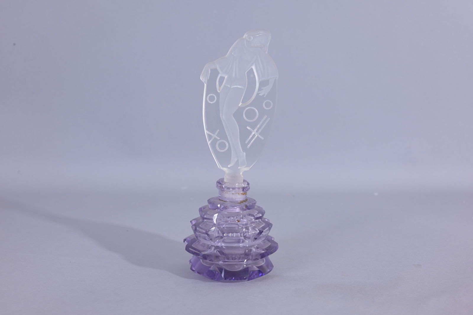 Czech Perfume Bottle Intaglio Dancer Stopper (1 of 6)