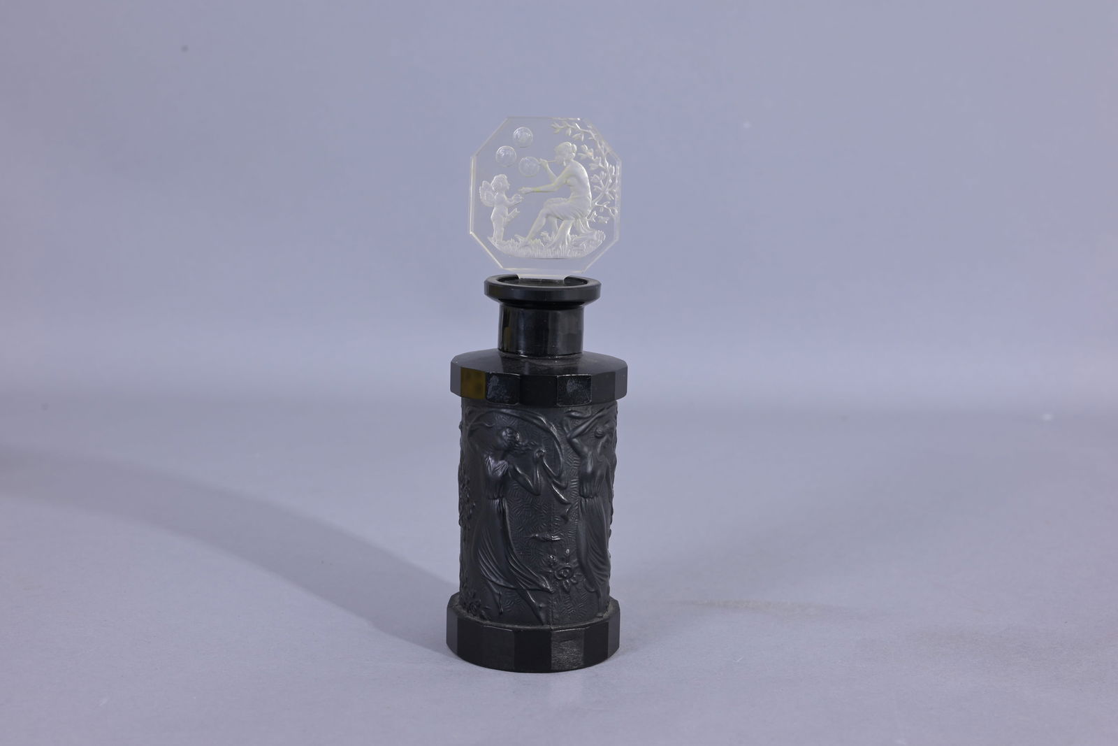 Heinrich Hoffman Stopper w/ Black Glass Bottle (1 of 6)