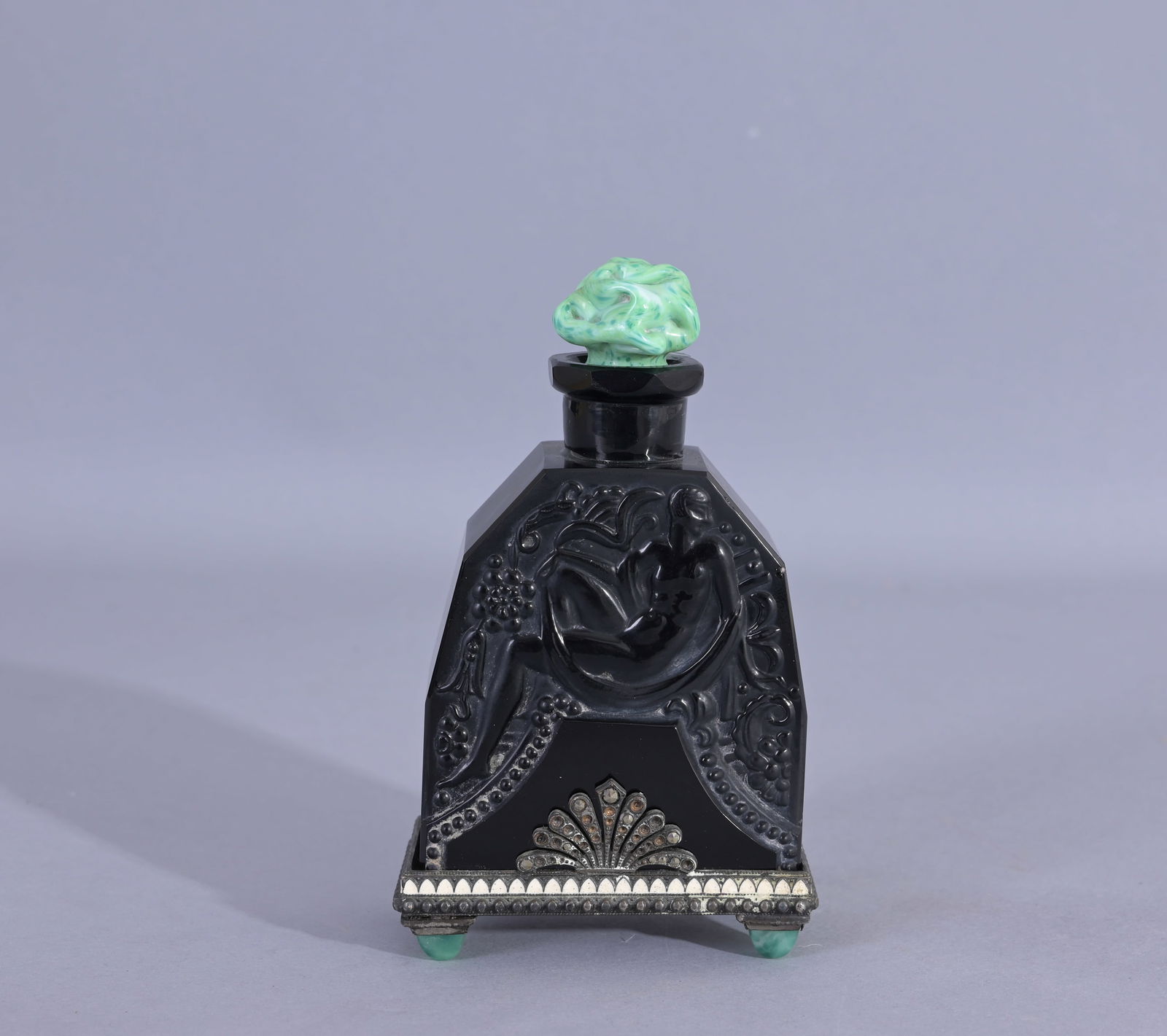 1920s Czech Hoffmann Black Crystal Bottle (1 of 10)