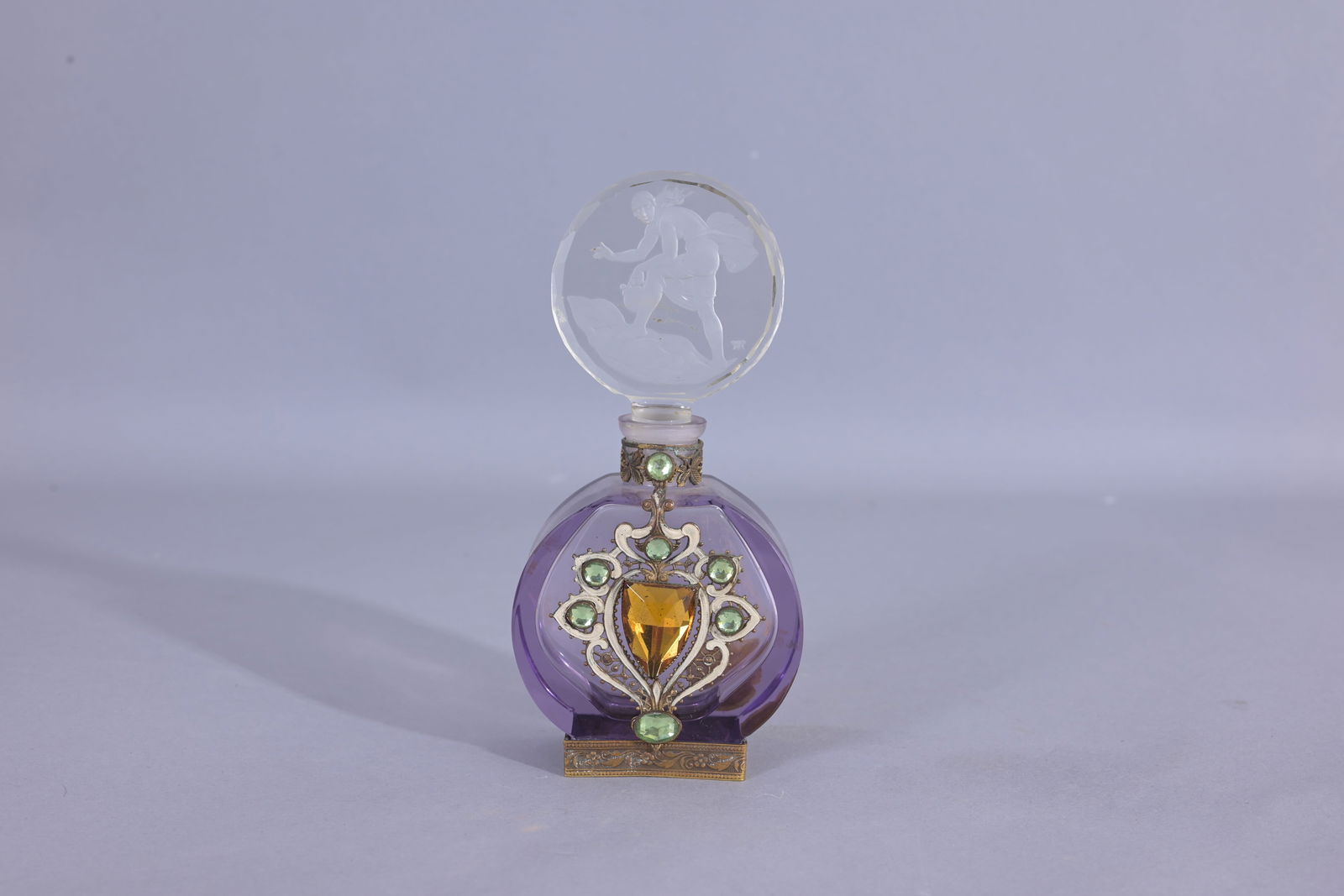 Vintage Czech Morlee Crystall Perfume Bottle (1 of 4)