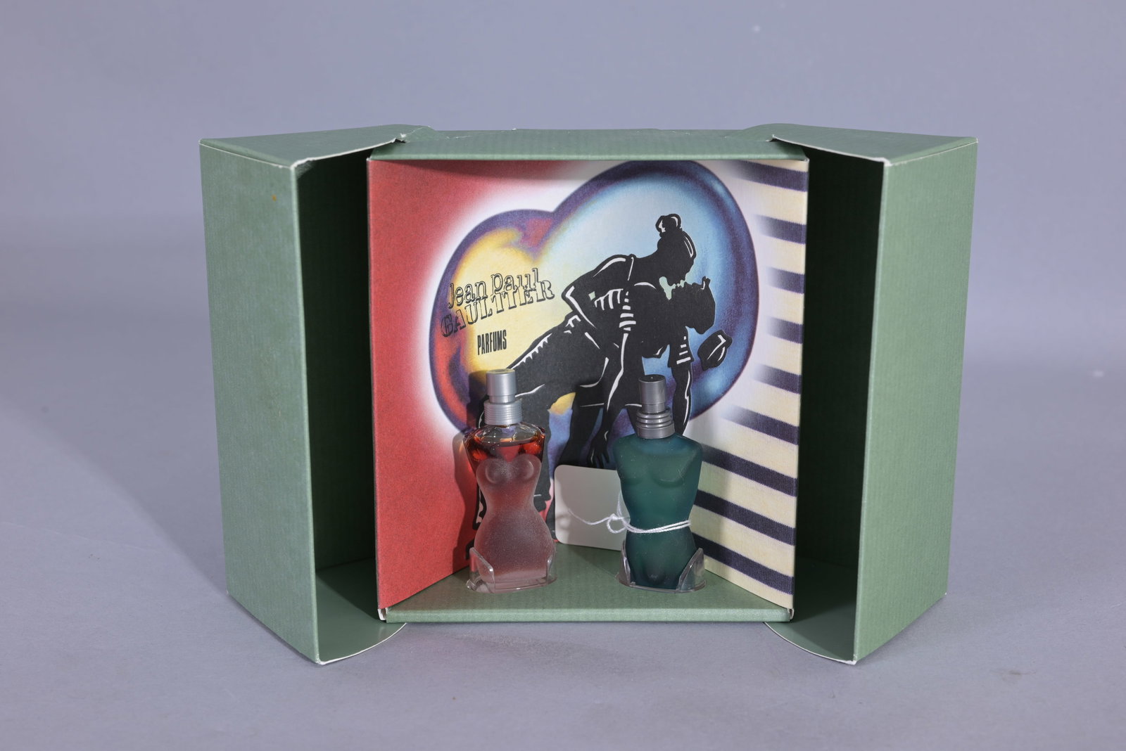 Jean Paul Gaultier Miniature Parfum Set: Jean Paul Gaultier Miniature Parfum Set (Misc - 1260) Provenance: single owner lifetime collection from Jacksonville, FL - Entire collection has been donated to St. Elizabeth Ann Seton Catholic Church