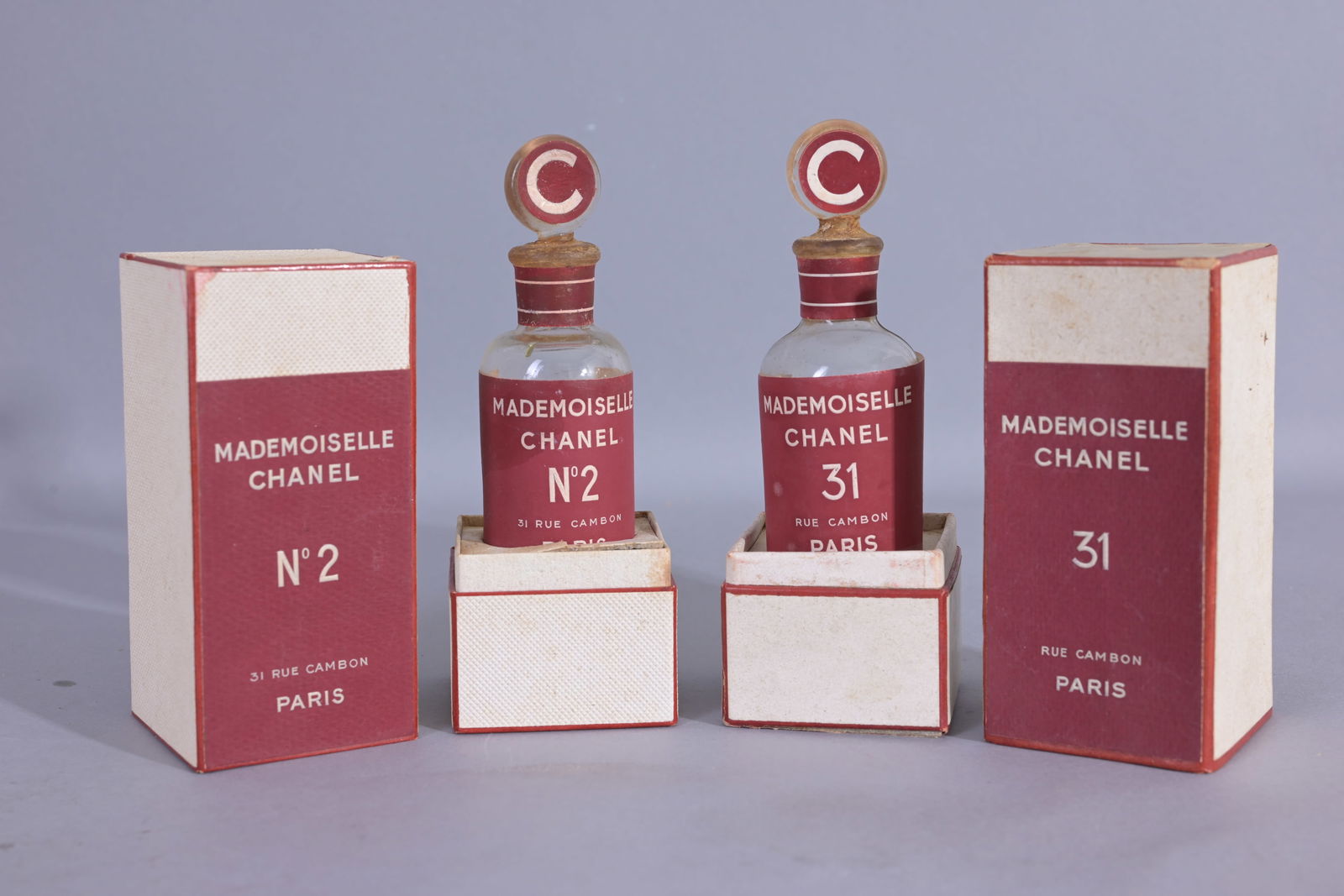 (2) Assorted Mademoiselle Chanel Perfume Bottles (1 of 3)