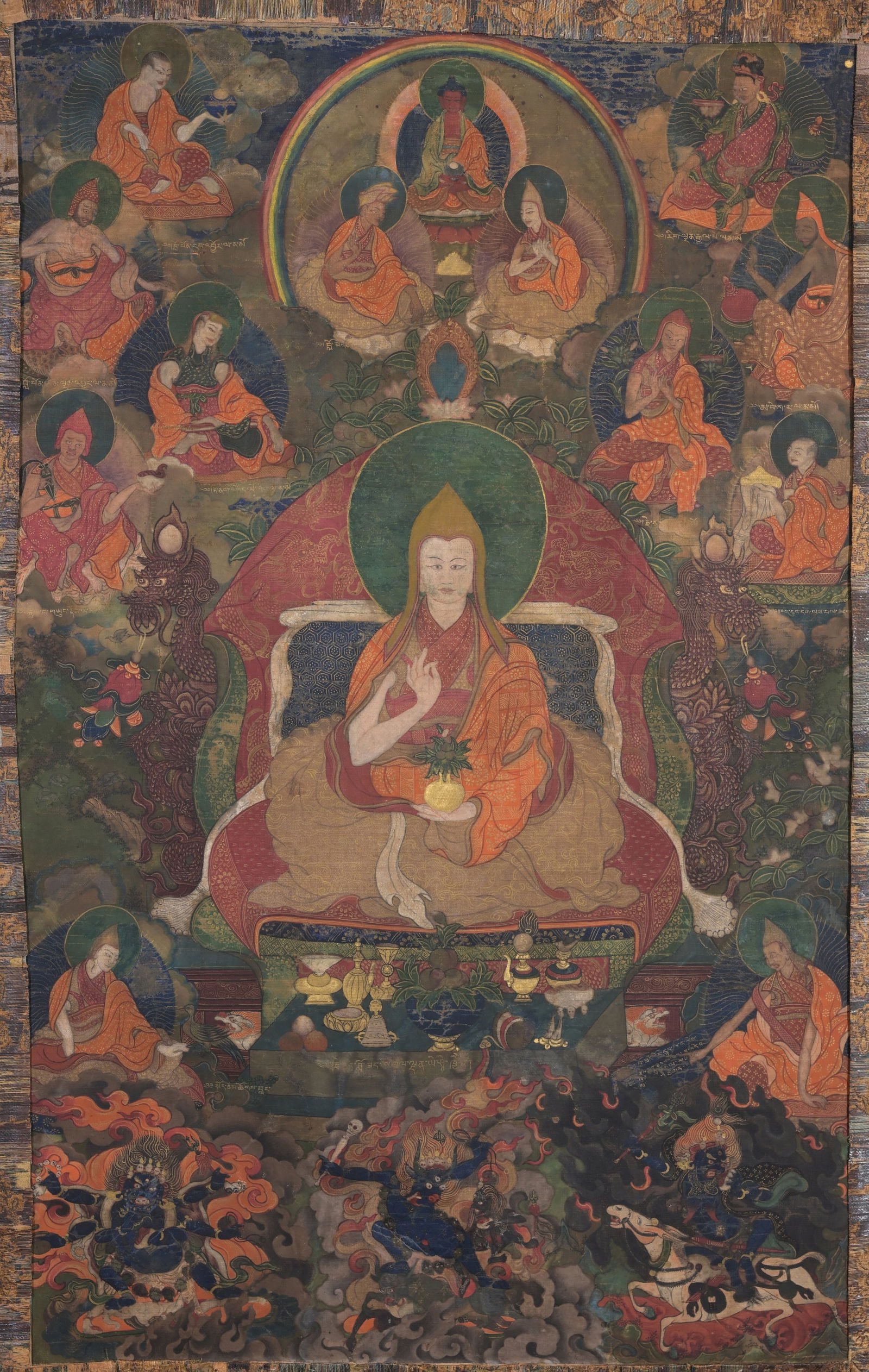Early Antique Tibetan Thangka, 3rd Pancha (1 of 17)