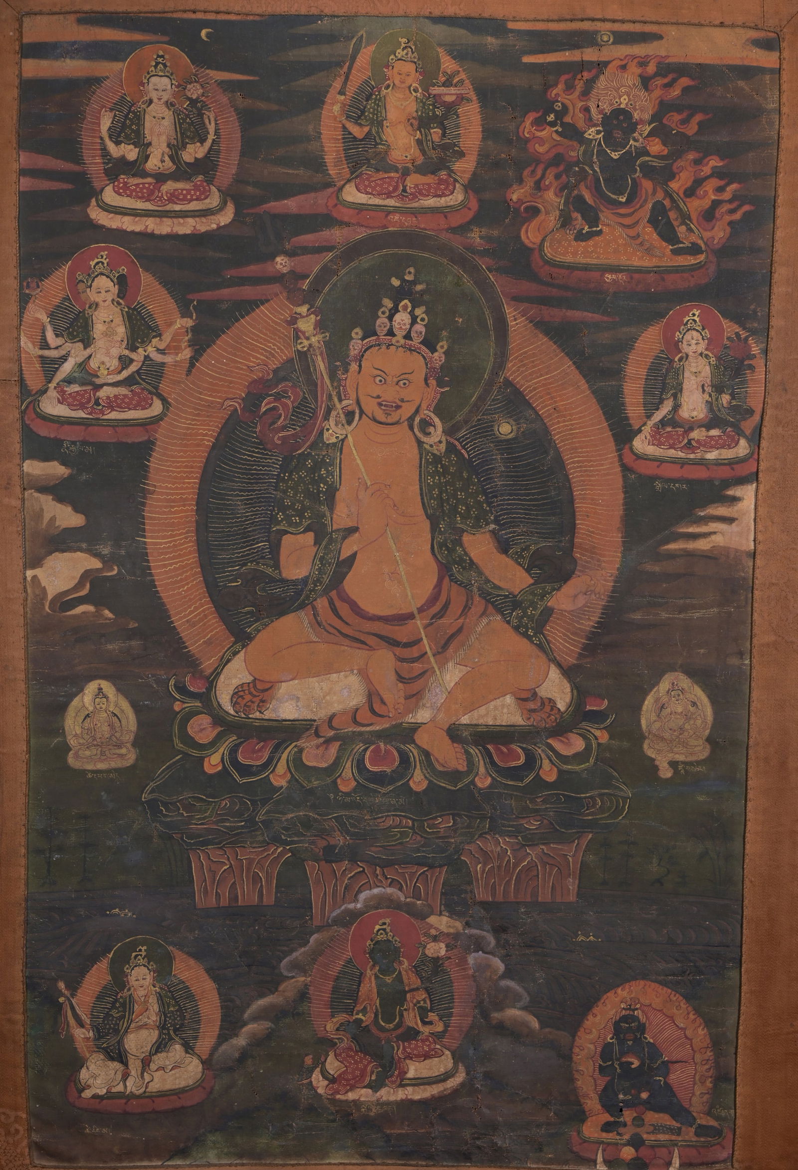 Antique TIbetan Thangka, Nyima Ozer. Signed (1 of 15)