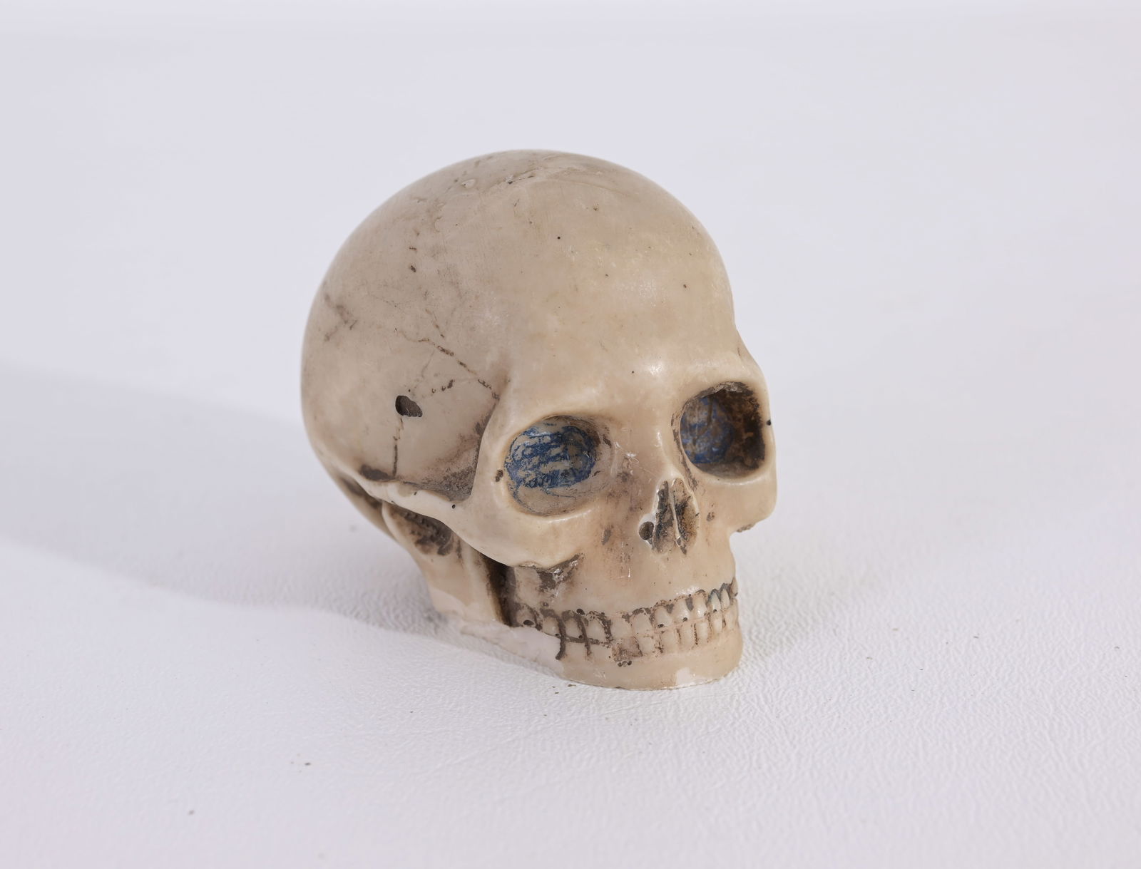 17th/18th C. Alabaster Memento Mori Skull (1 of 6)