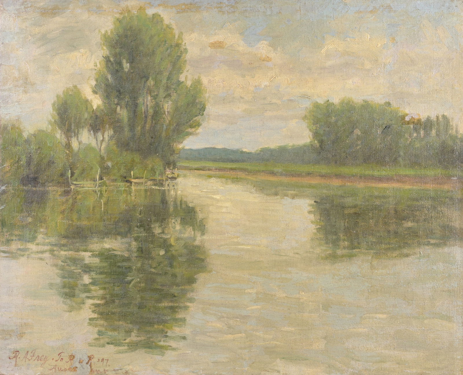 Signed, 1897 Landscape Painting (1 of 3)