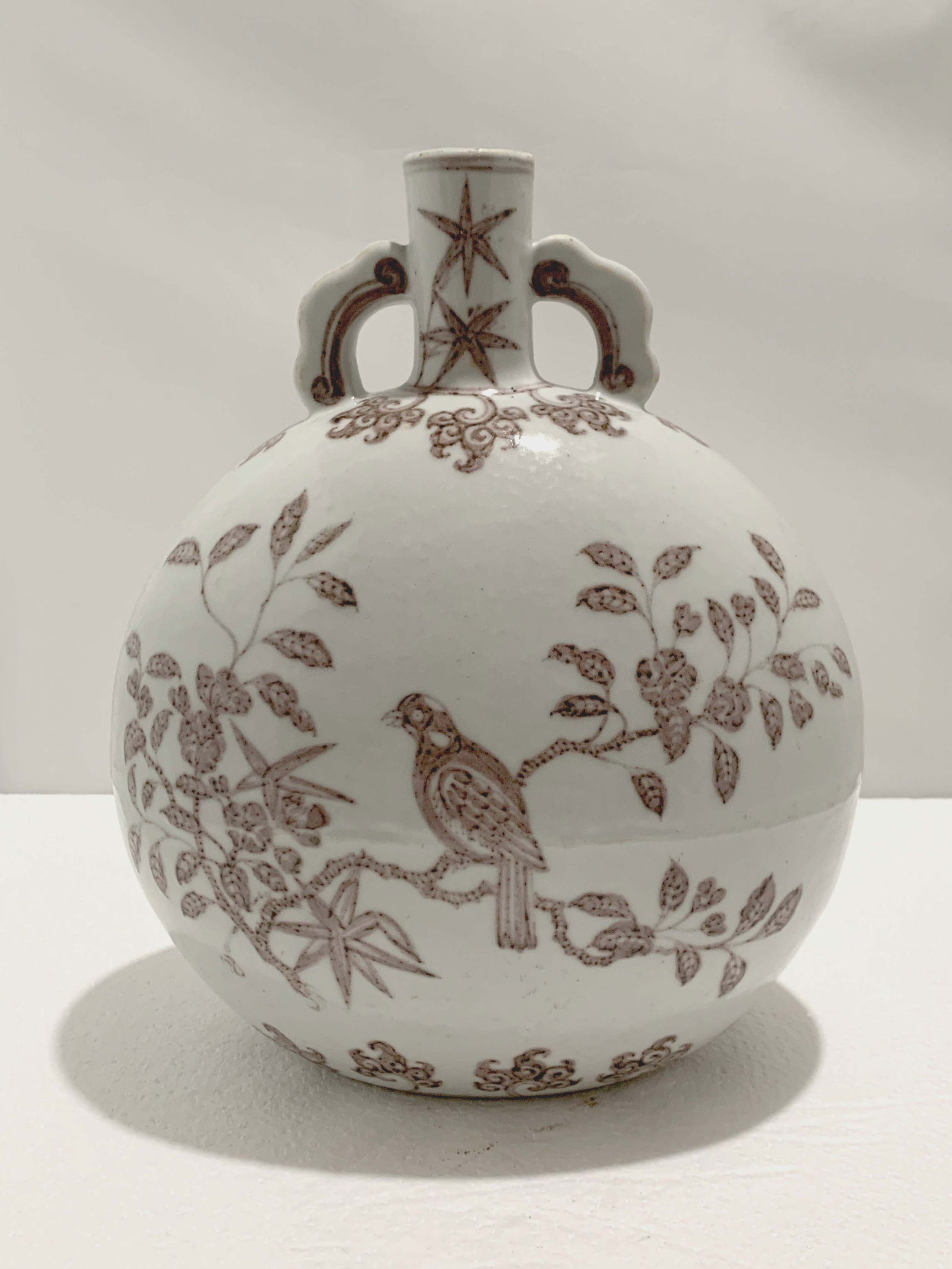 Chinese Ming Style Under-Glaze Copper Moon Flask (1 of 14)