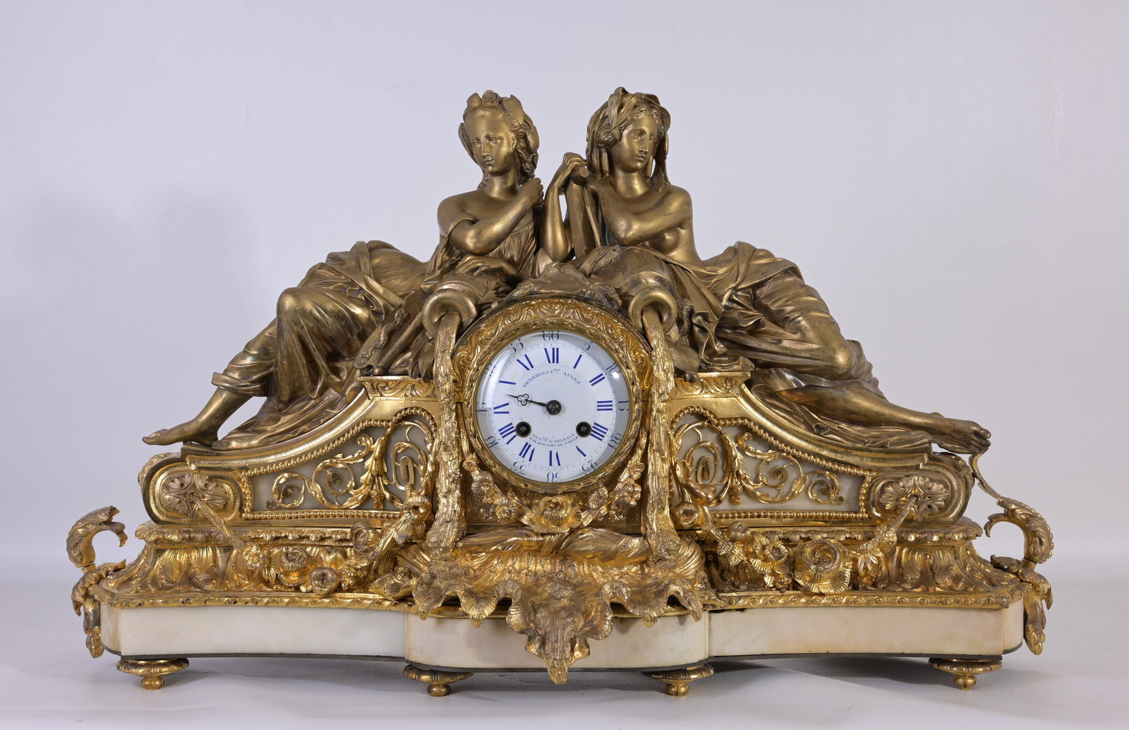 19th Century French Figural Gilt Mantel Clock (1 of 6)