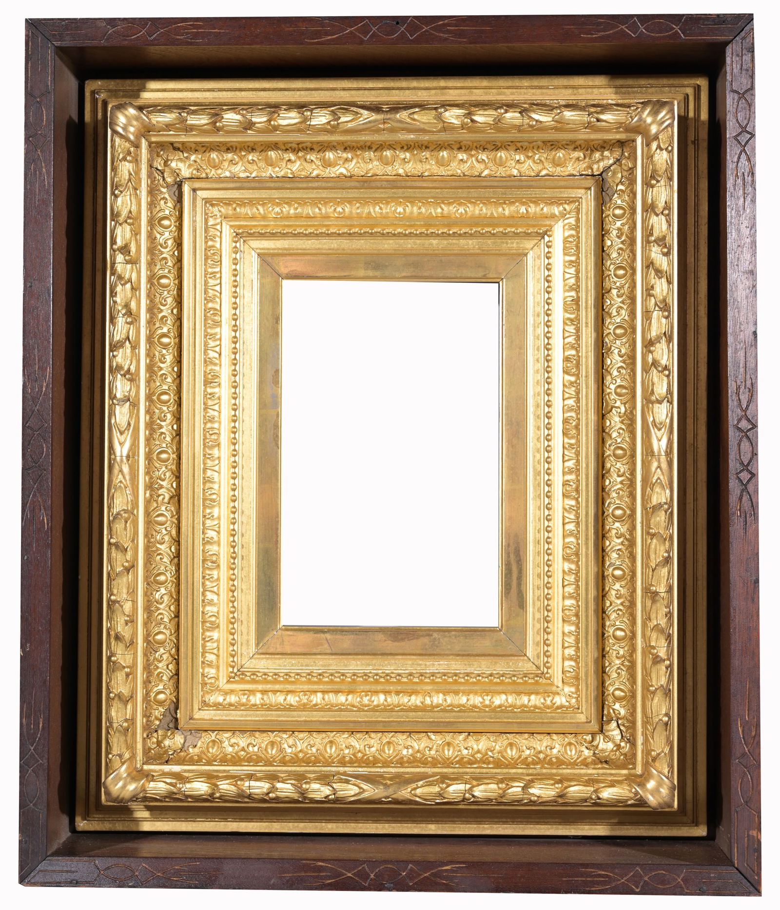 American 1870's Gilt/Wood Frame - 9.5 x 6 (1 of 7)