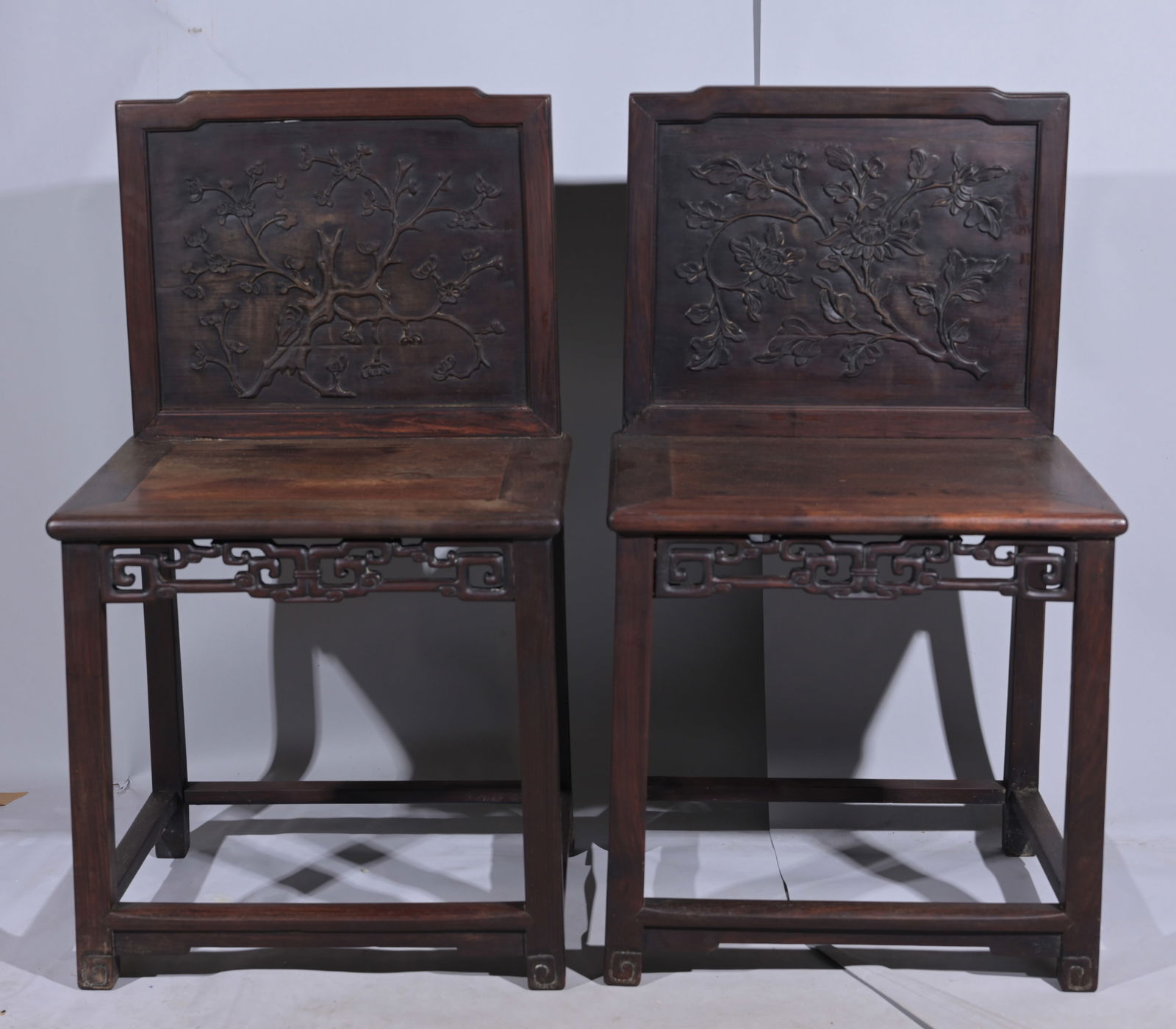 Pair of Antique Chinese Hardwood Chairs (1 of 7)
