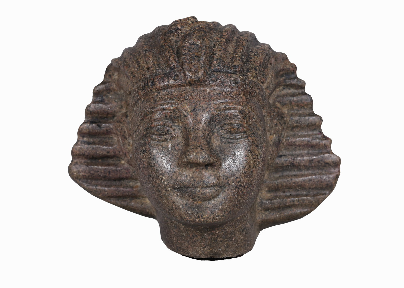 Carved Stone Egyptian Style Pharaoh Head (1 of 7)