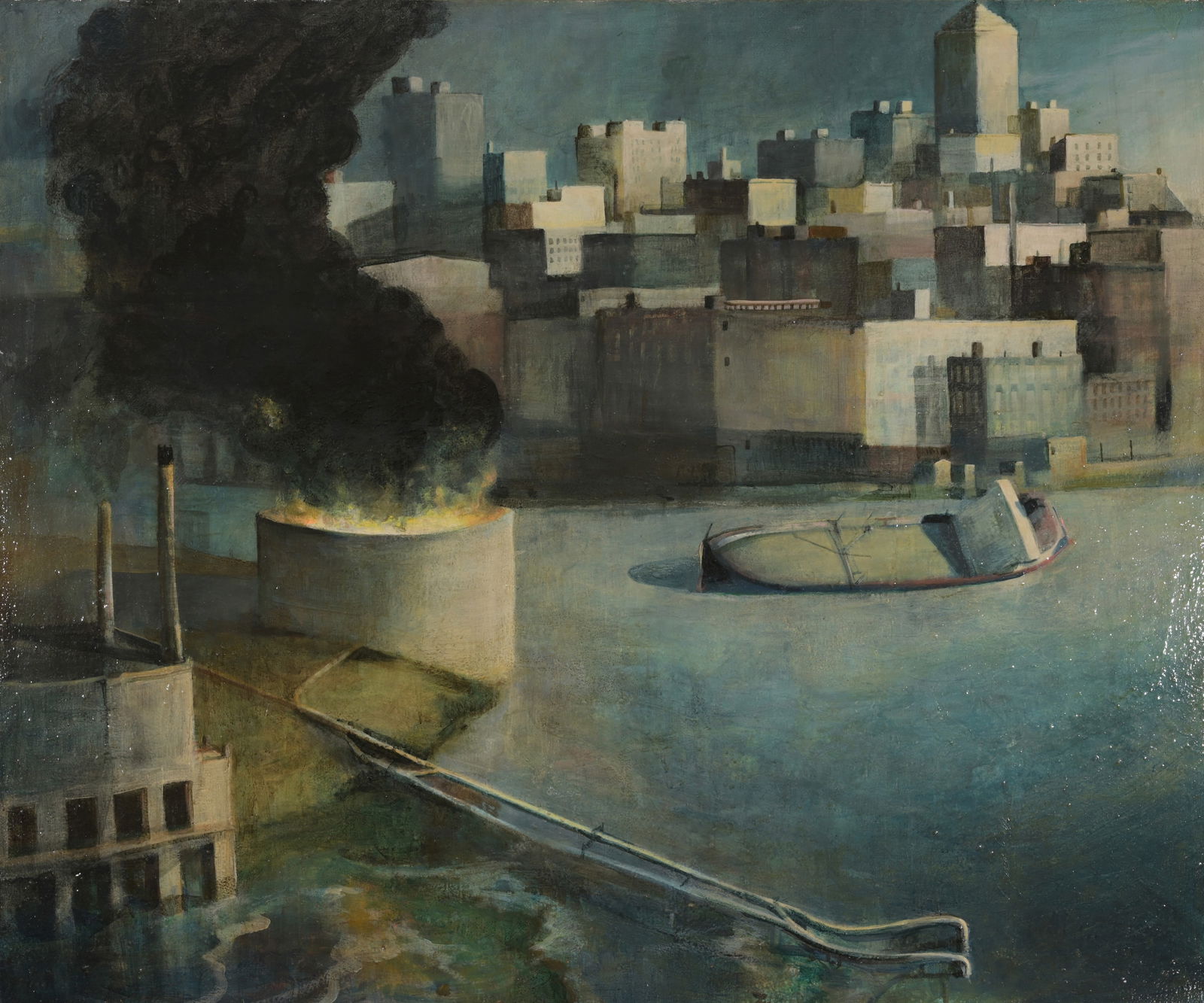 Leslie Lerner (FL, 1949-2005) 50 x 60 in. Painting (1 of 6)