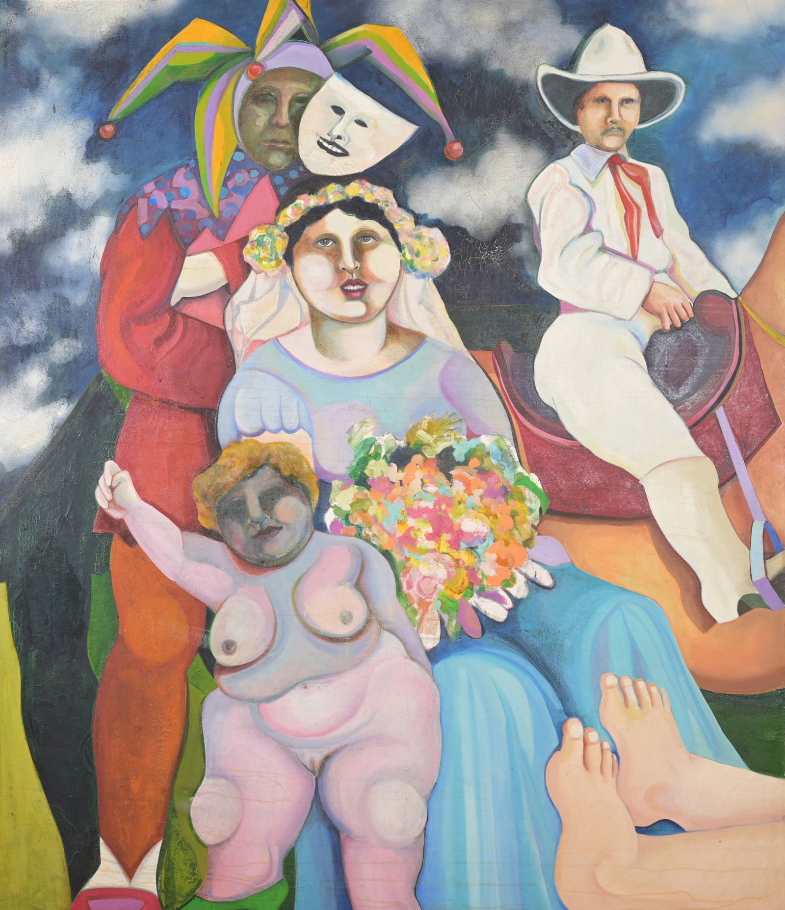 Palatial Mid Century Mexican School Painting (1 of 5)