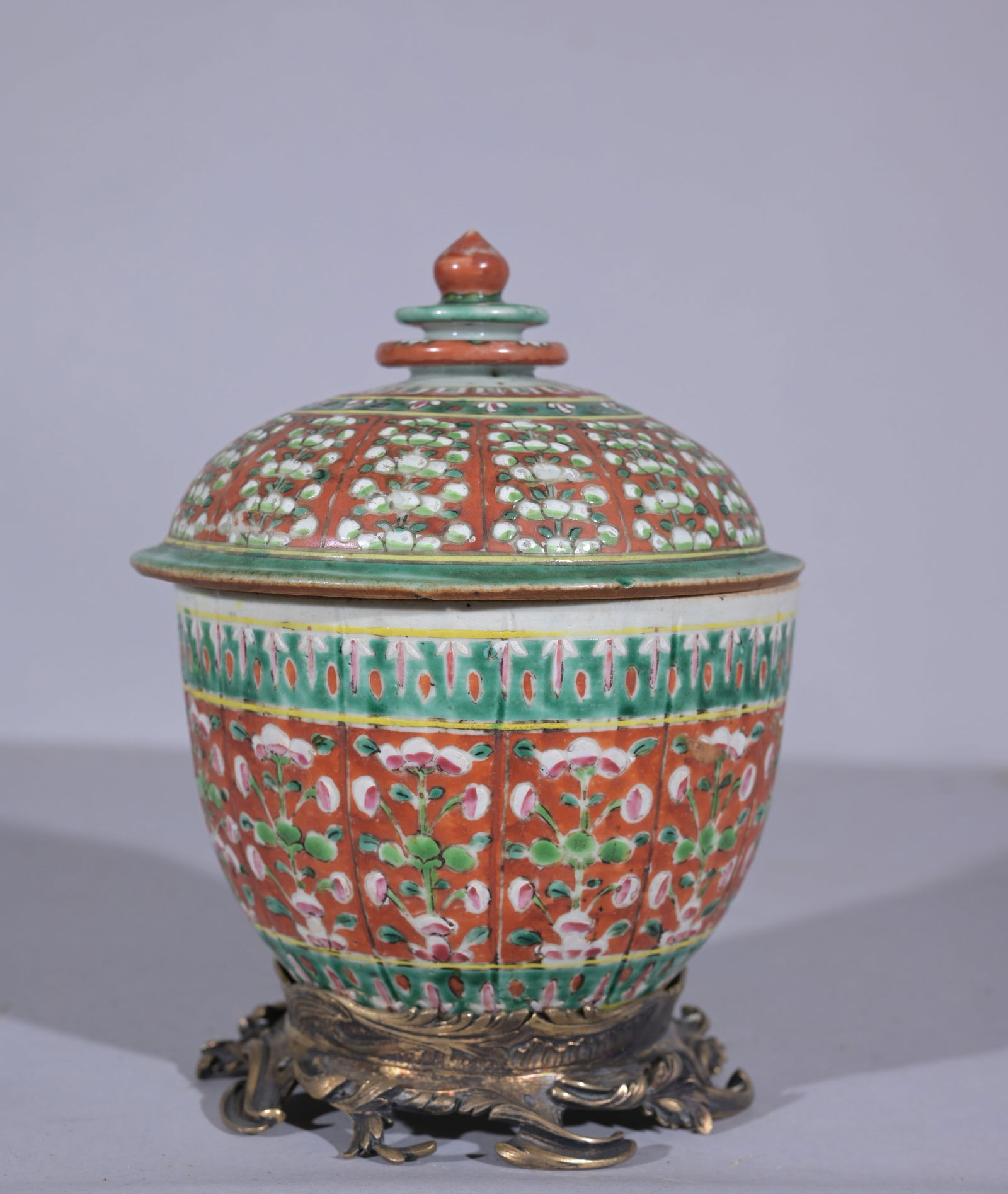 Thai Porcelain Lidded Urn (1 of 4)