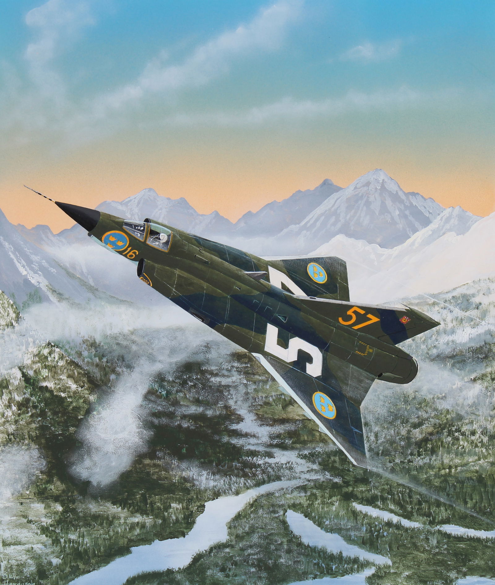 Steve Ferguson (B. 1946) "Saab J35F Draken" (1 of 5)