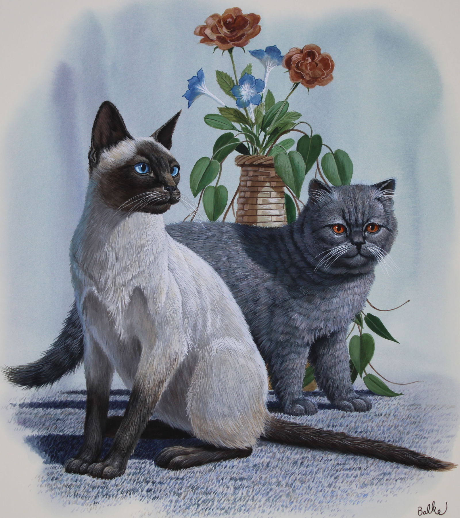 Don Balke (B. 1933) "Siamese / Exotic Shorthair" (1 of 4)