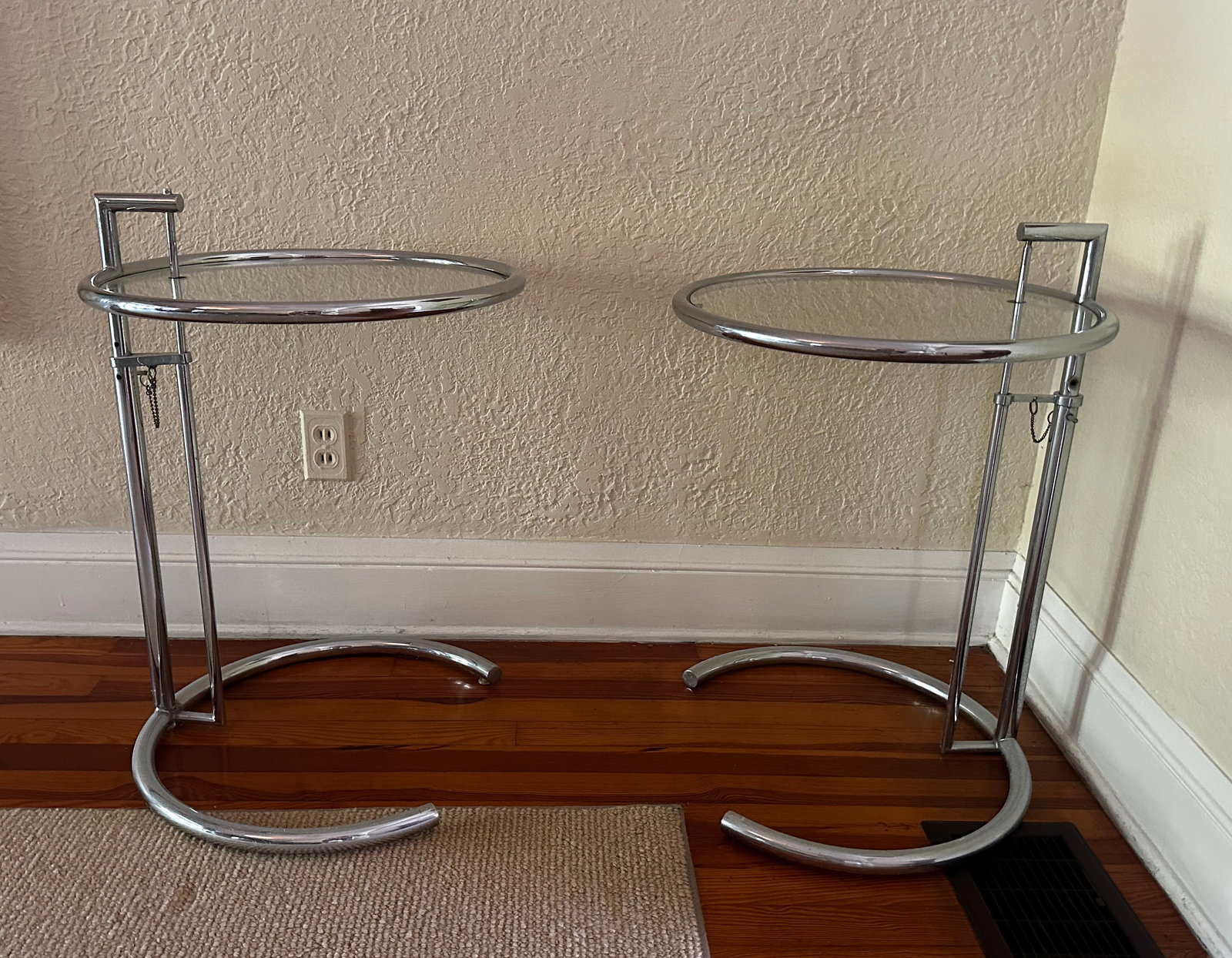 (2) Eileen Gray Mid Century Adjustable Side Tables (1 of 5)