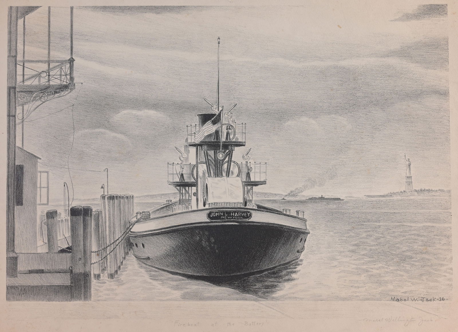 Mabel Wellington Jack (1899-1975) WPA Lithograph (1 of 7)