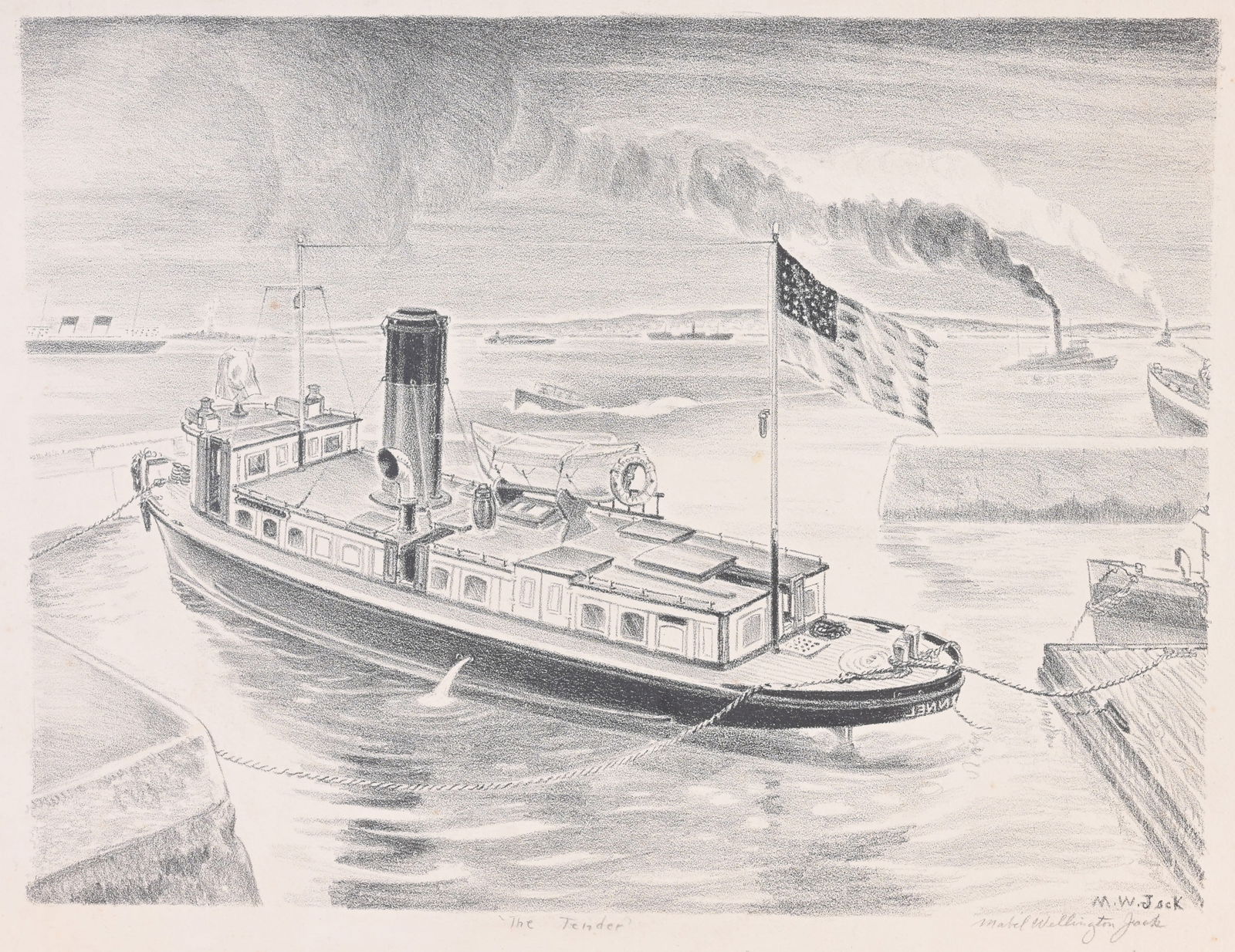 Mabel Wellington Jack (1899 - 1975) WPA Lithograph (1 of 6)