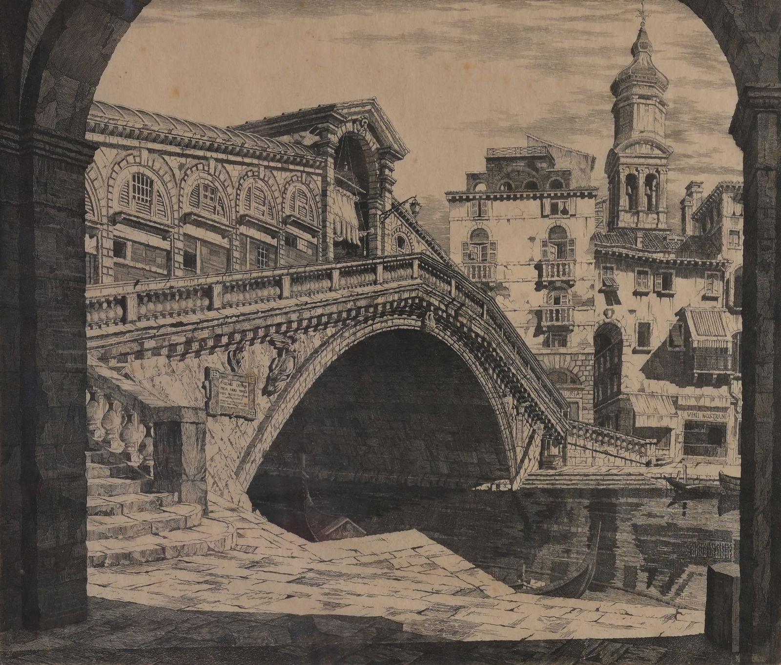 John Taylor Arms (1887 - 1953) Shadows of Venice (1 of 4)