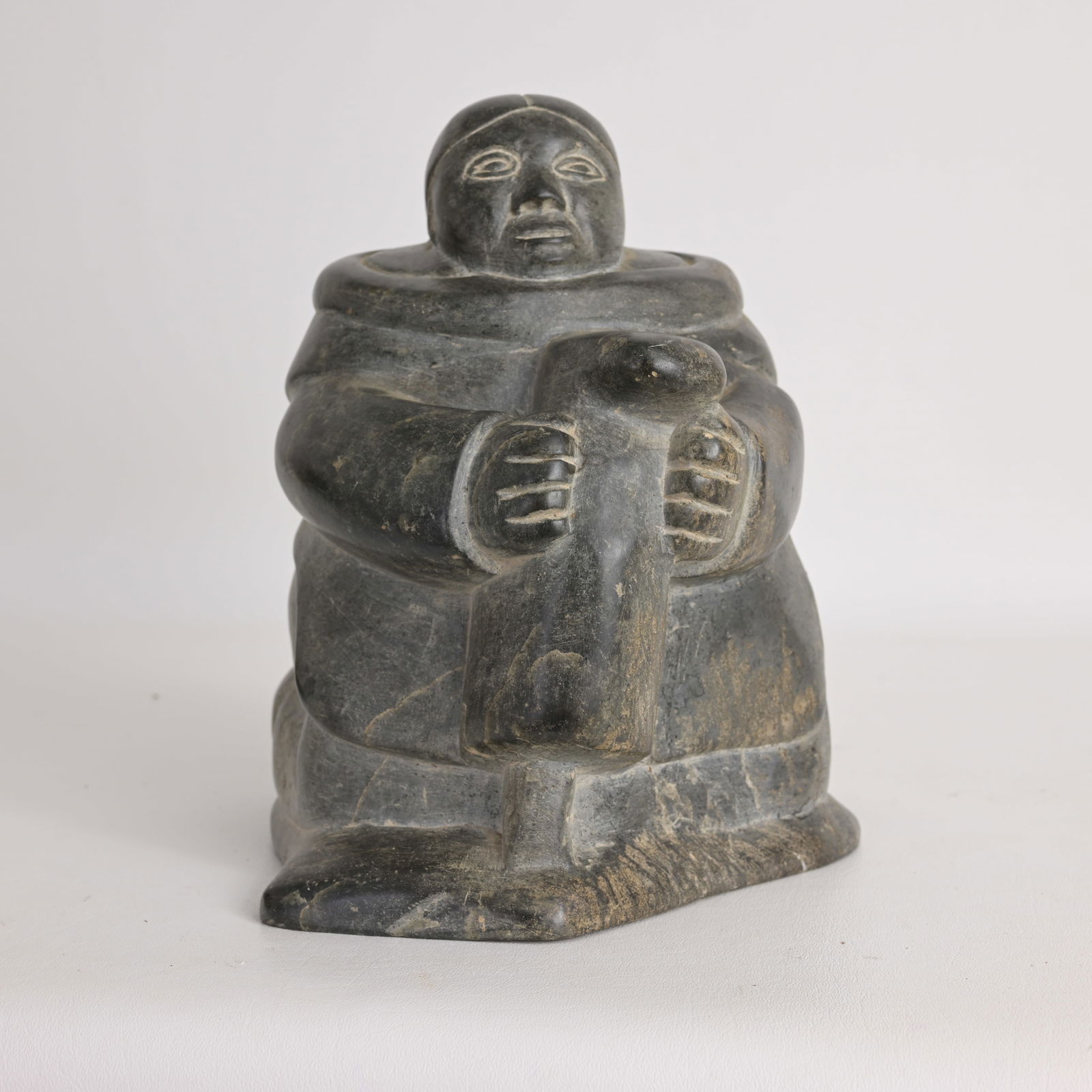 20th C. Canadian Inuit Carving: 20th C. Canadian Inuit Carving Inscribed on base. Dimensions: 10 x in.