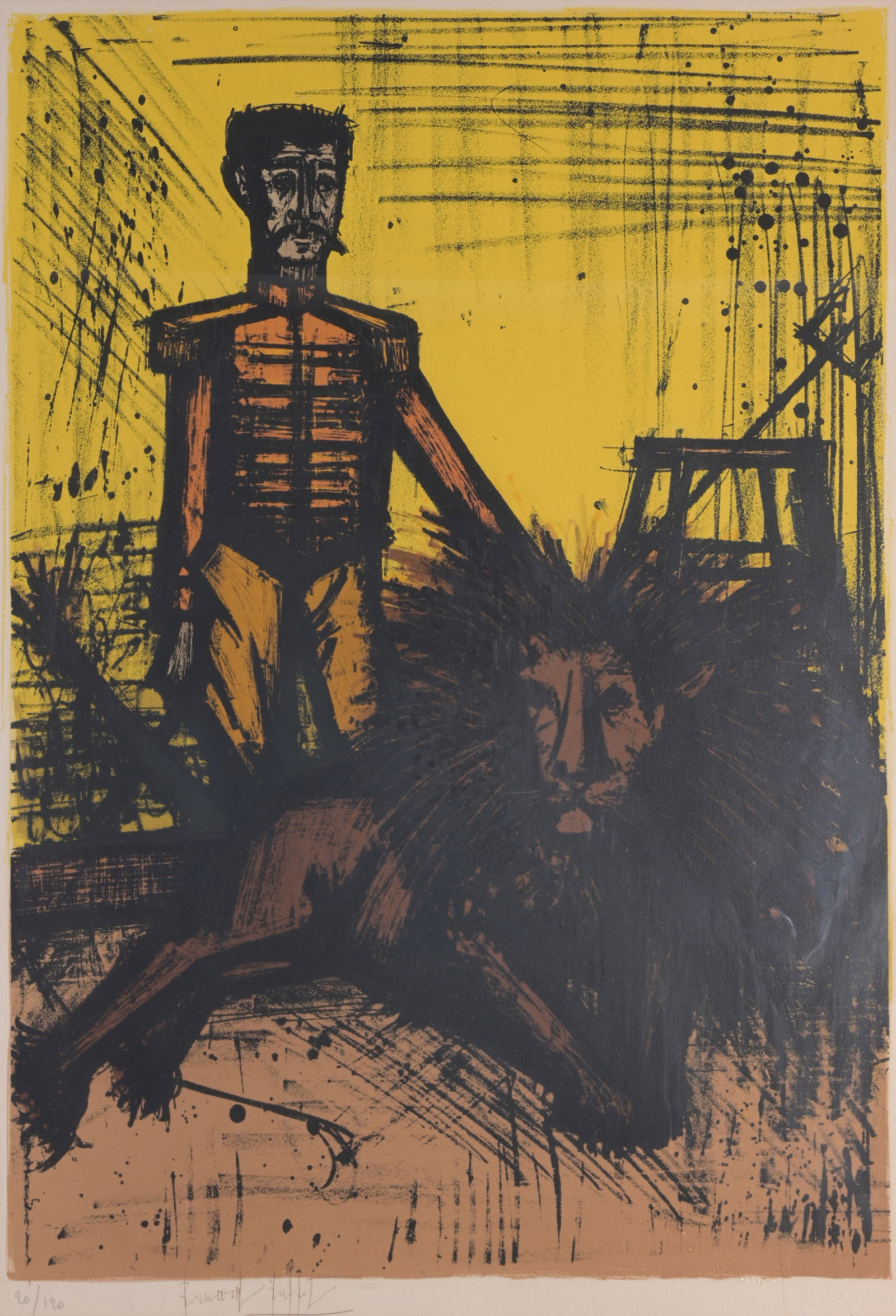 Bernard Buffet "The Lion Tamer" Lithograph (1 of 4)