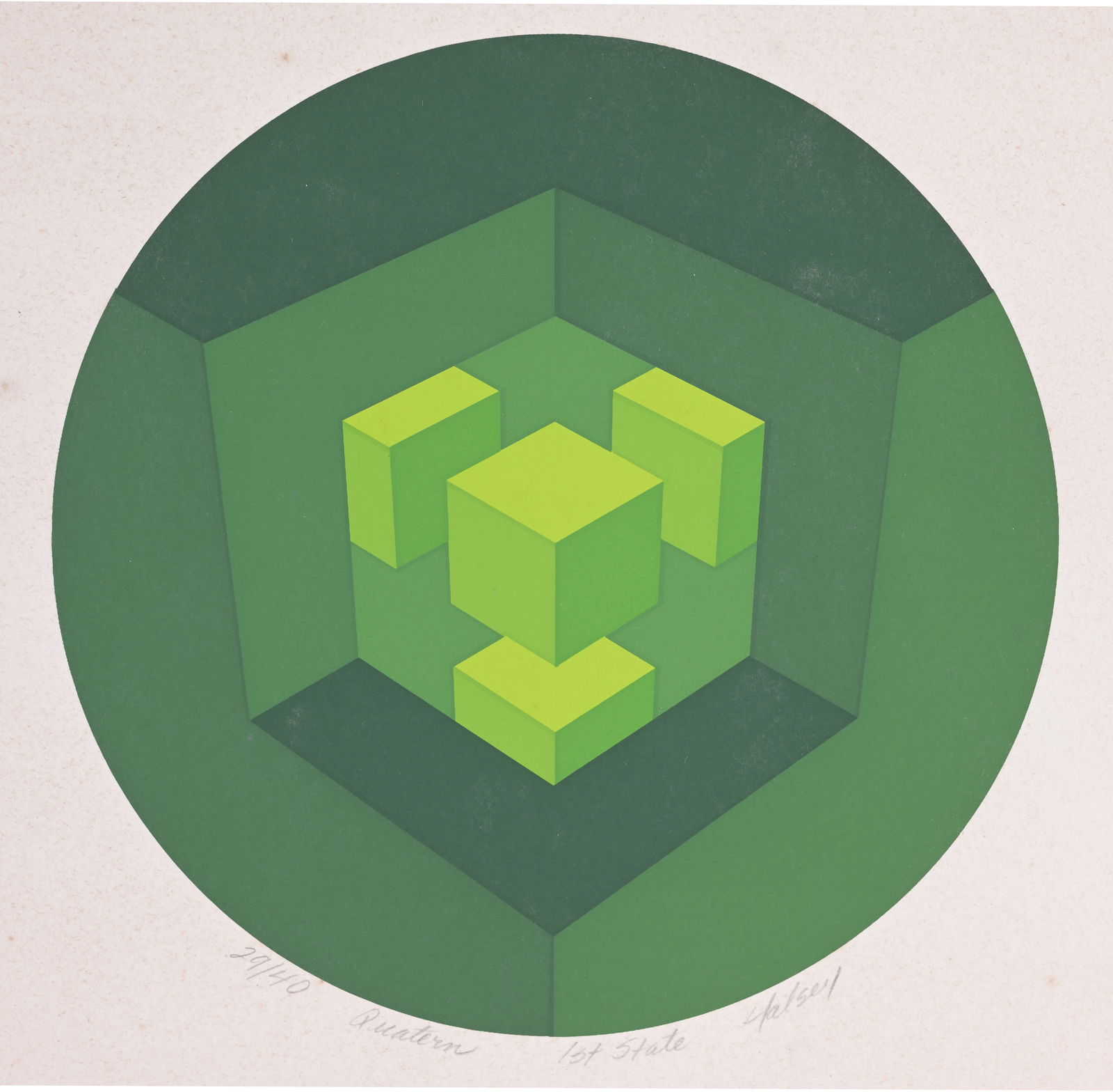 Brian Halsey (B. 1942) "Quatern" - 1st State (1 of 4)