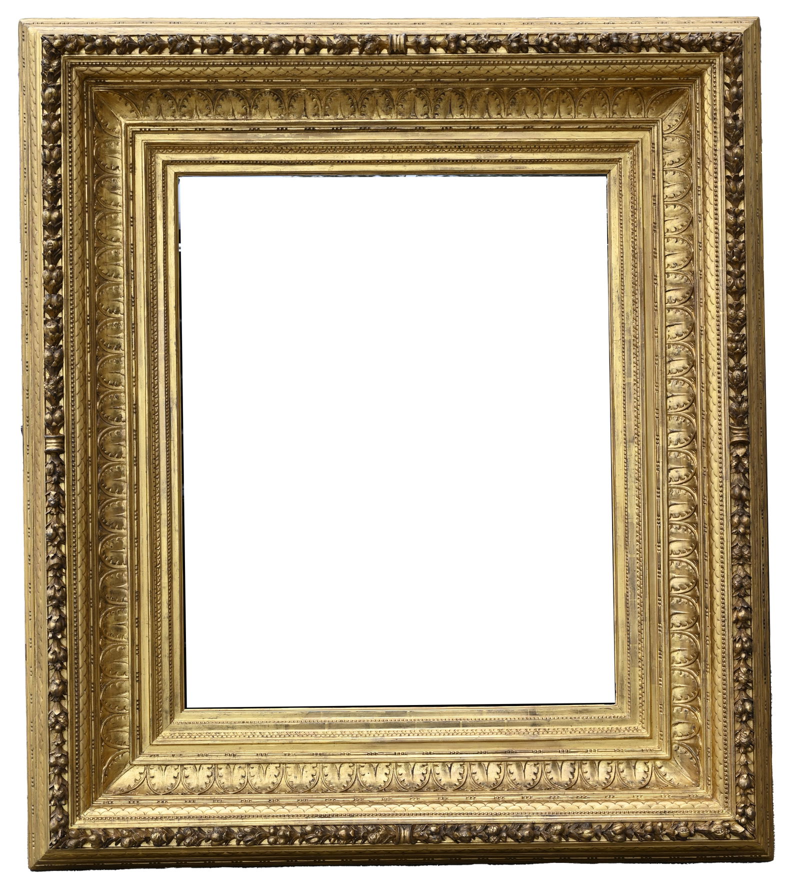 American 19th C. Exhibition Frame - 39.5 x 32.5: American 19th C. Exhibition Frame Rabbet Size: 39.5 x 32.5 in. Overall Framed Size: 61 x 53.5 x 6 in.