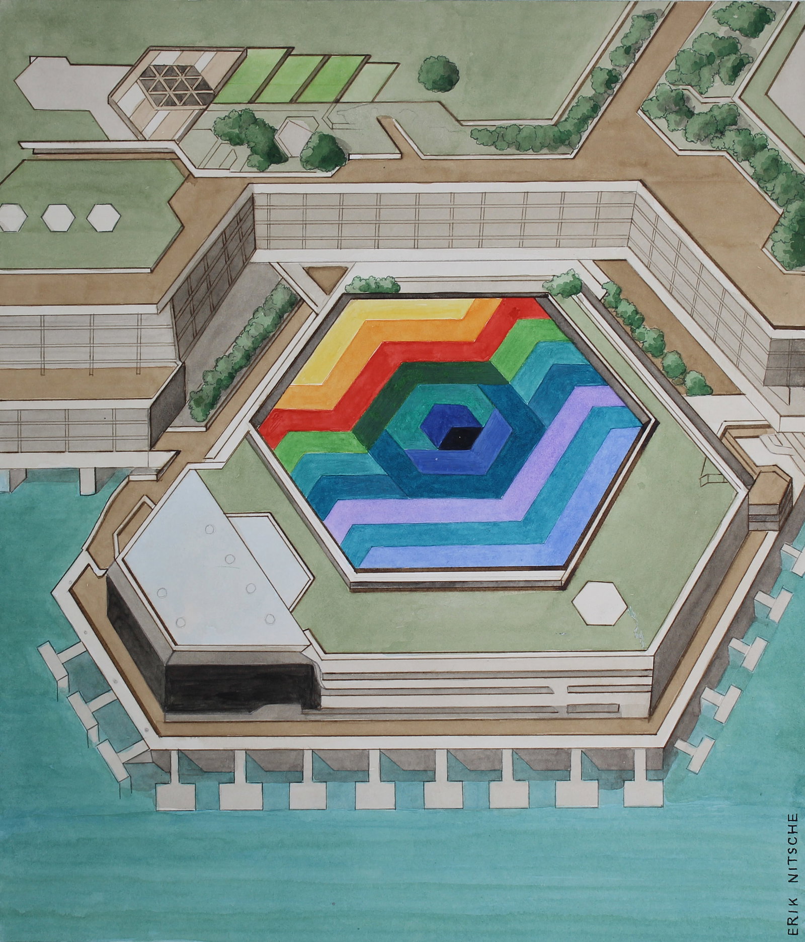 Erik Nitsche (1908 - 1998) Centre Des Congres (1 of 4)