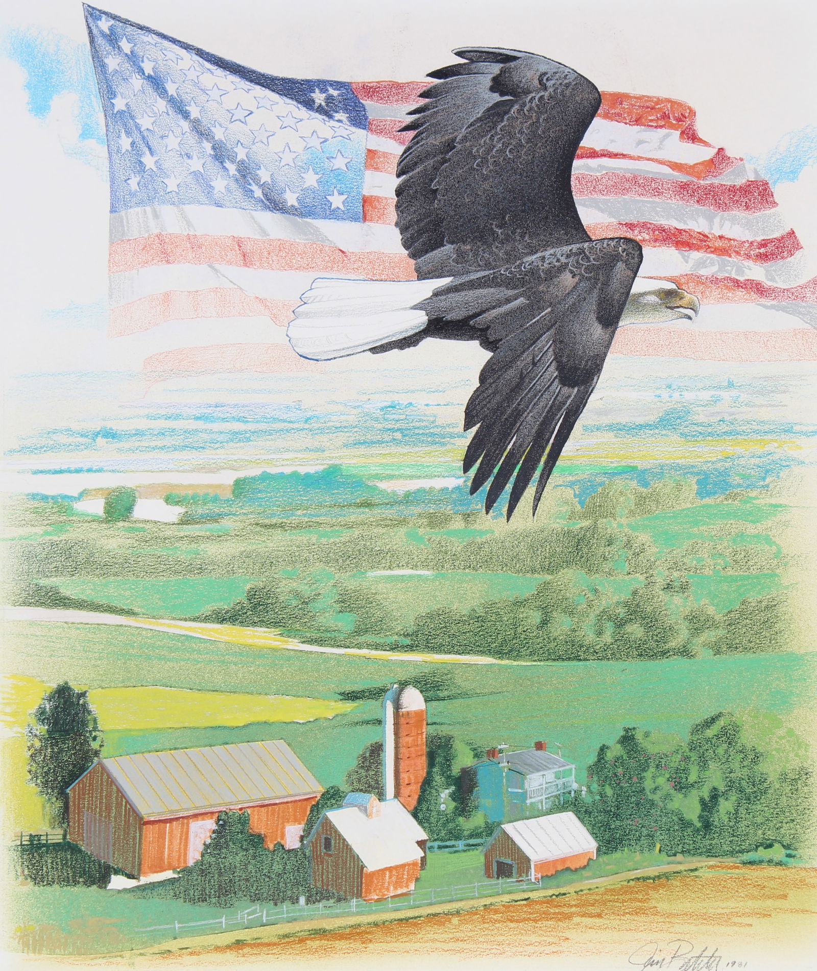 Jim Butcher (B. 1944) "Spacious Skies" (1 of 6)