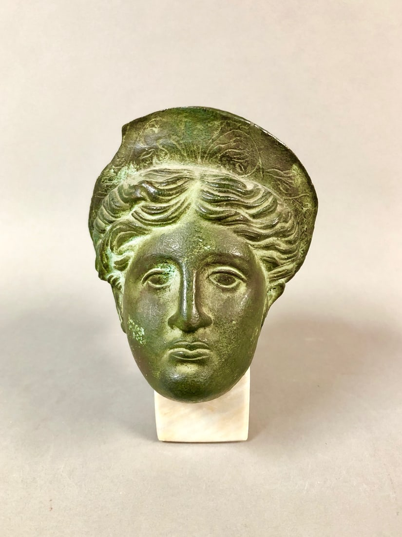 19th Century Grand Tour Bronze Head: 19th Century Grand Tour Bronze Head of a Roman Female. Height: 4.25 in.