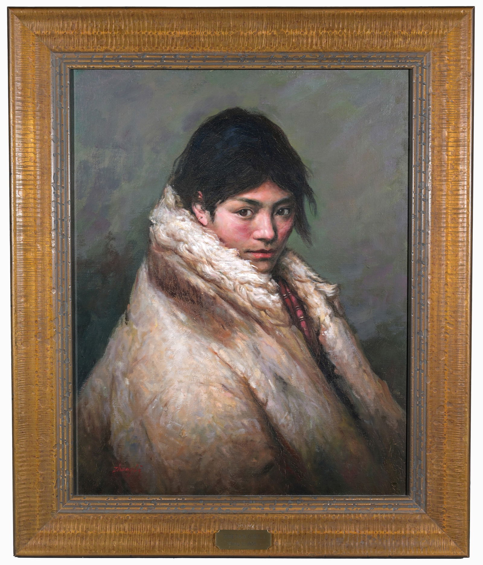 Li Zhang (China, Born 1958) "Tibetan Girl" (1 of 5)