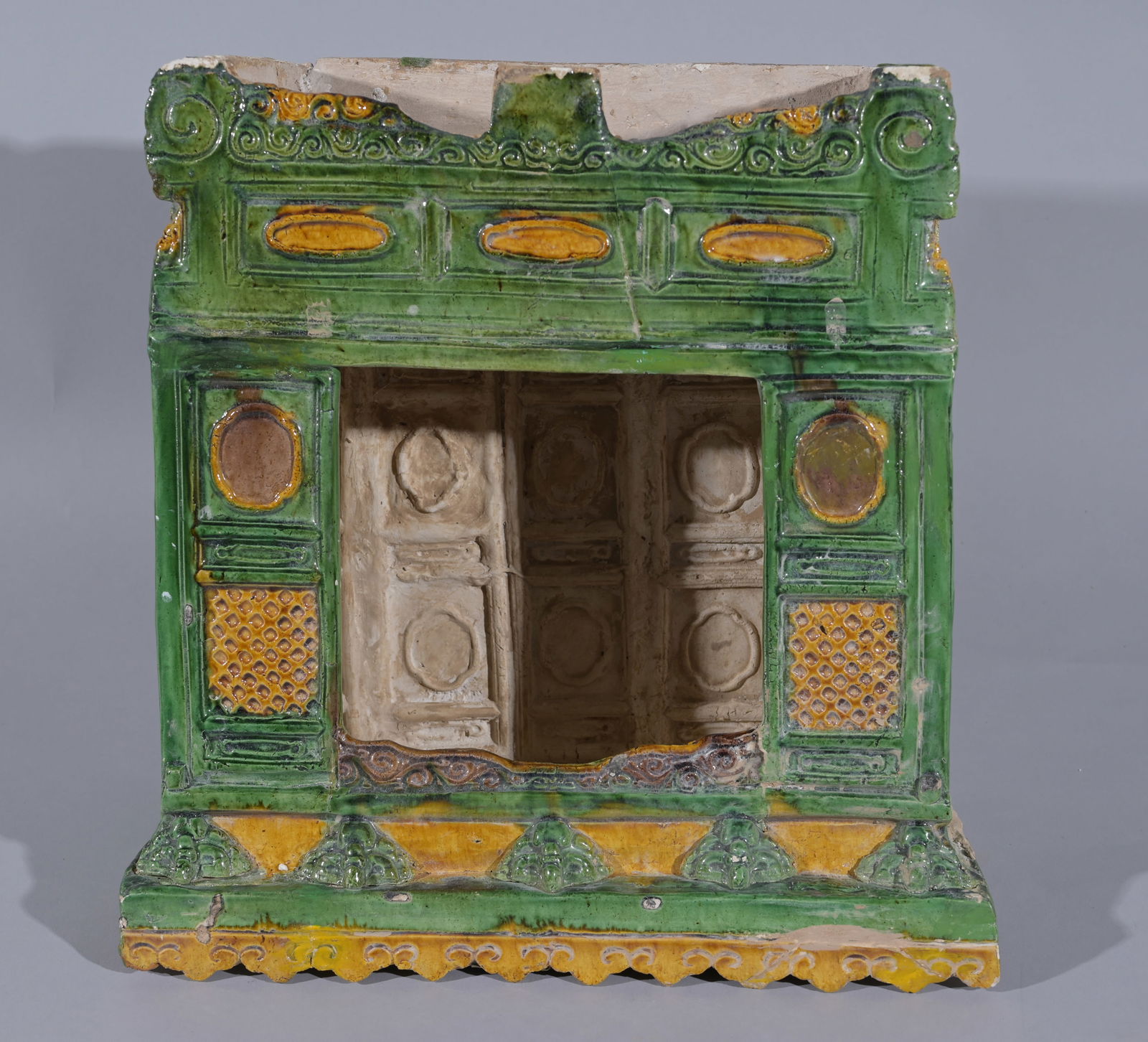 Chinese Ming Dynasty Sancai Glaze Tomb Shrine (1 of 7)