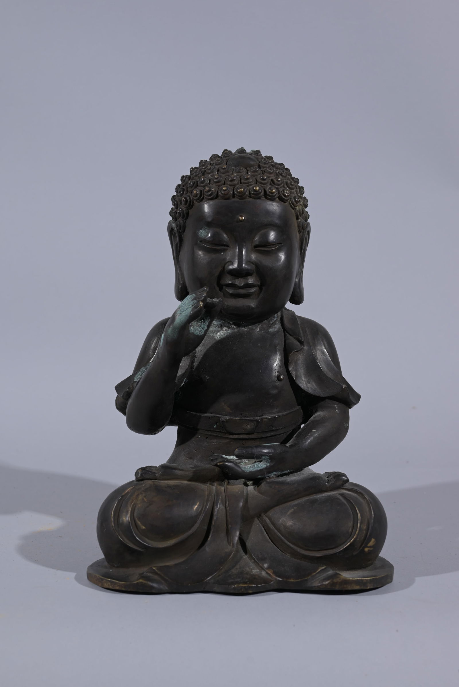 Antique Chinese Bronze Buddha in Meditation Pose (1 of 10)