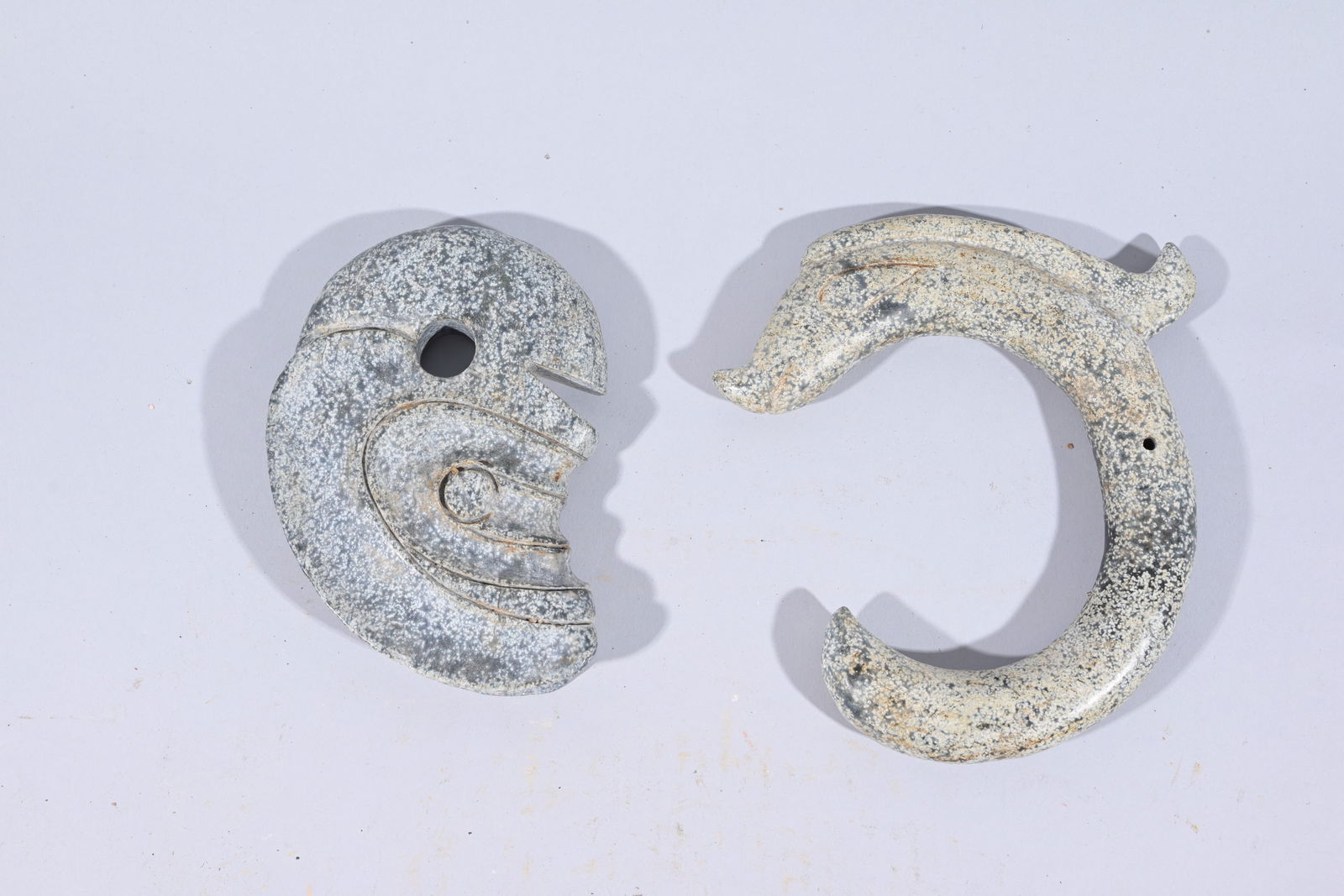 (2) Chinese Hongshan Culture Carved Jades (1 of 3)