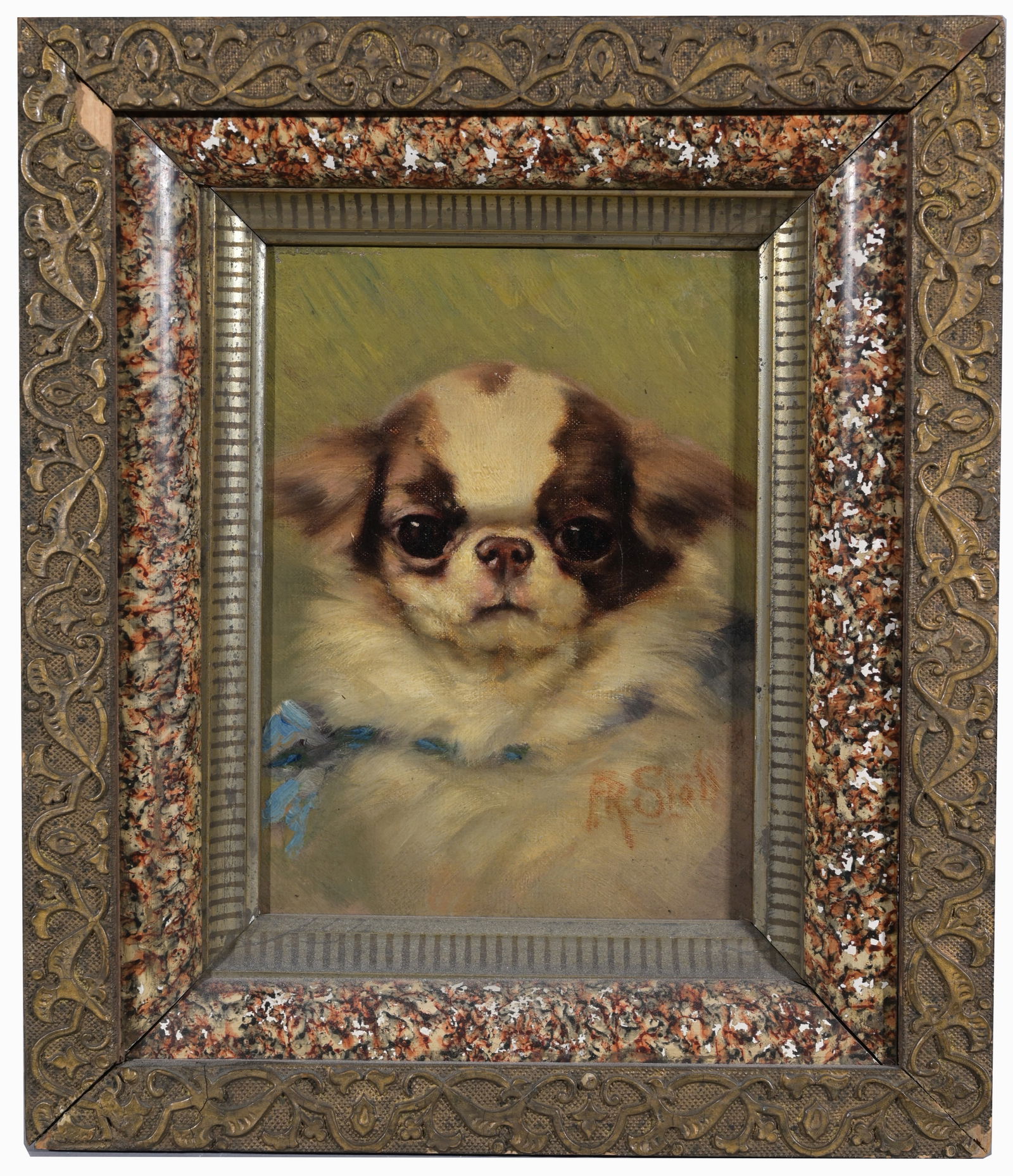19th C. Portrait of a Dog, Signed (1 of 3)