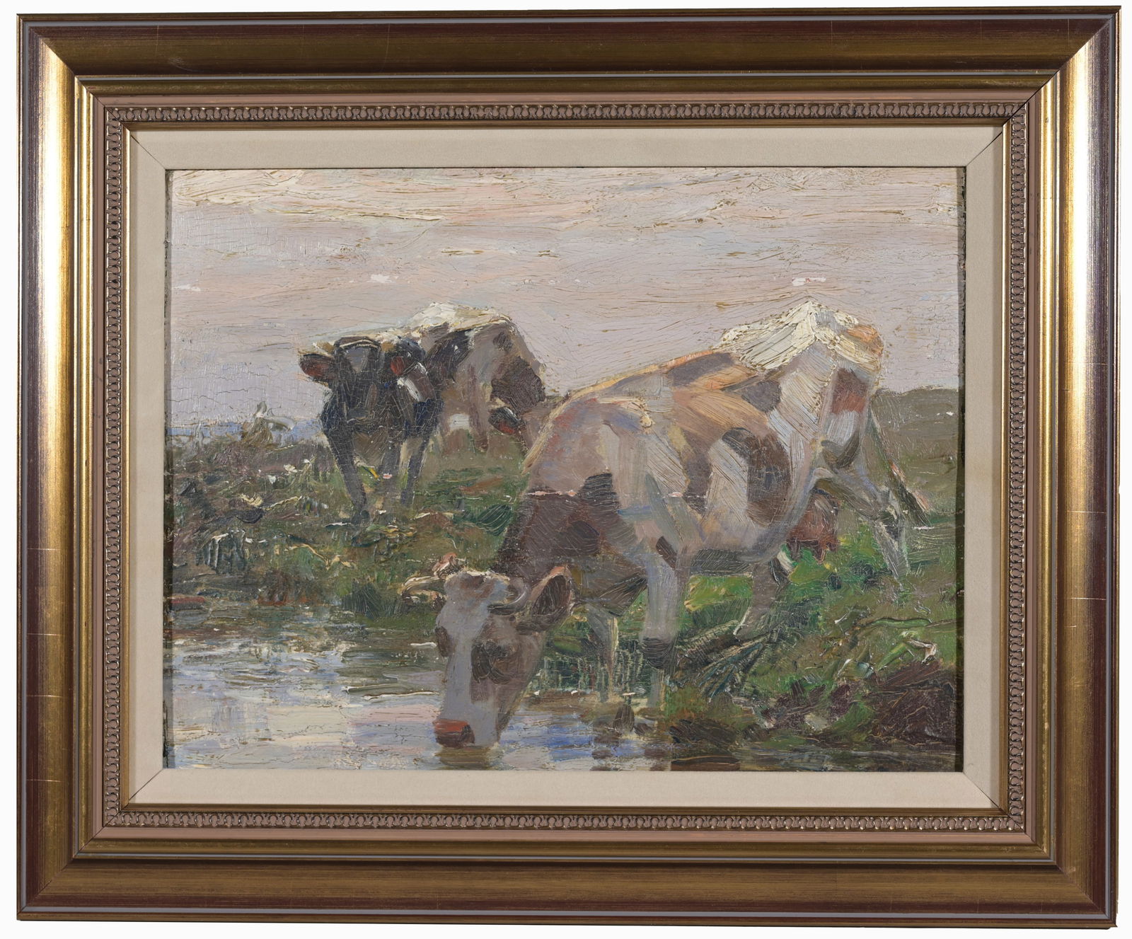 European School, Cows at the Trough (1 of 3)