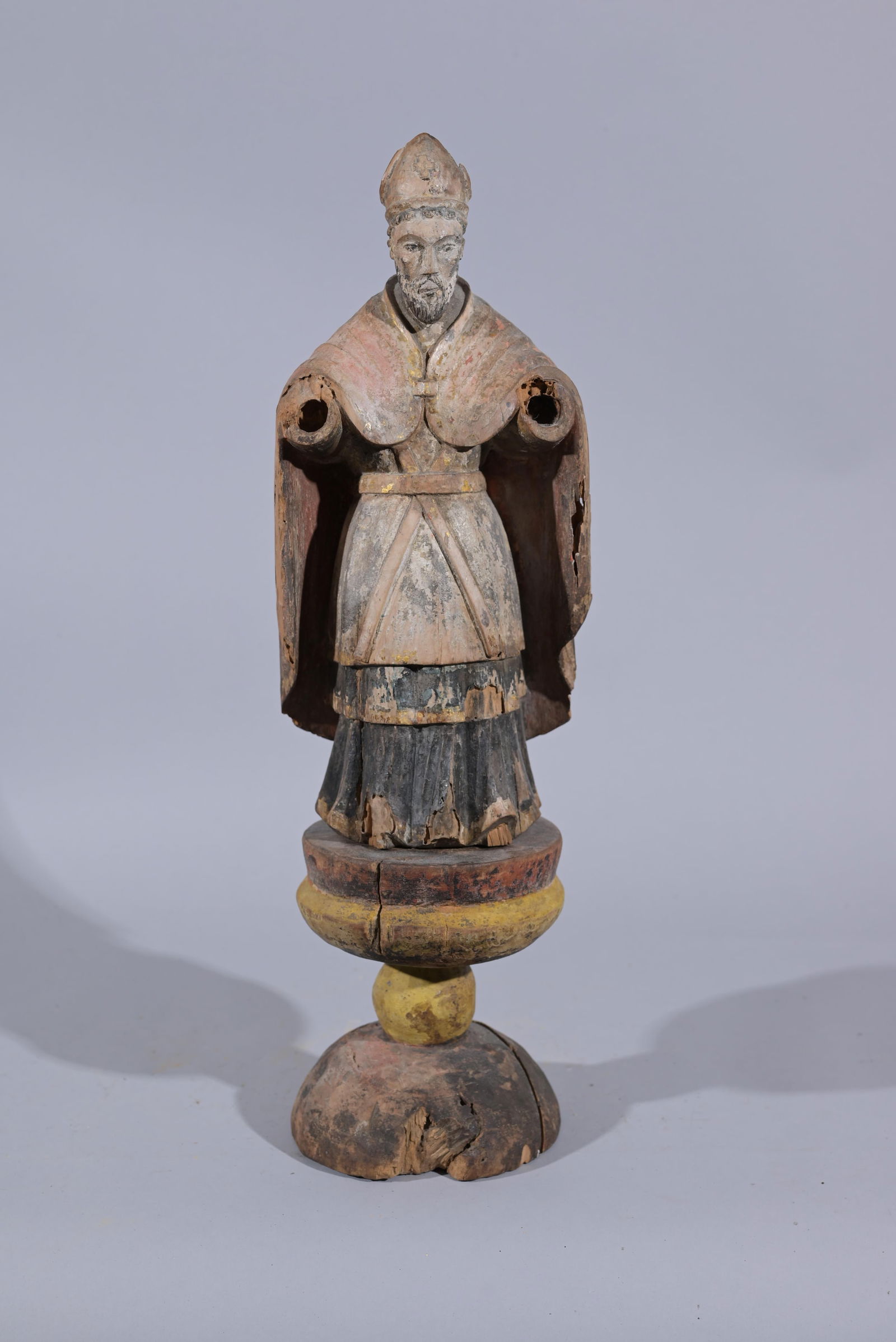 19th C. Spanish Carved Polychromed Santos (1 of 6)