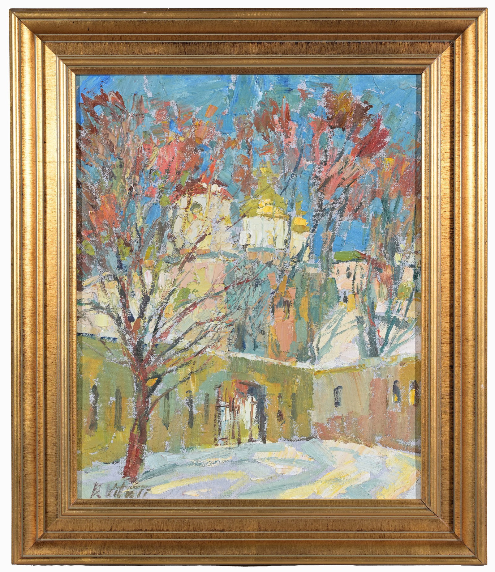 Vitali Bondarenko (Ukraine, Born 1968): Vitali Bondarenko (Ukraine, Born 1968)Original oil on canvas landscape painting. Inscribed verso. Signed lower left. Sight Size: 13 x 11 in. Overall Framed Size: 17 x 14 in. - Provenance: this item co