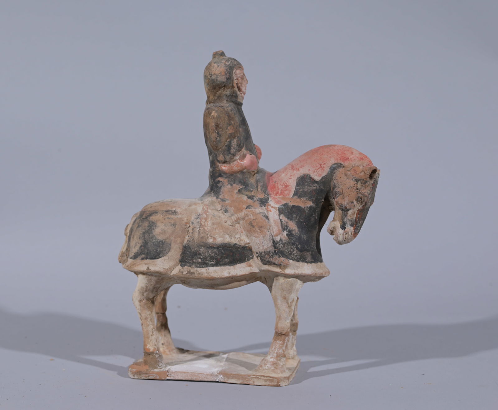 Chinese Polychromed Terracotta Horse Sculpture (1 of 7)