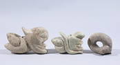 (3) Early Antique Stone Effigy Carvings