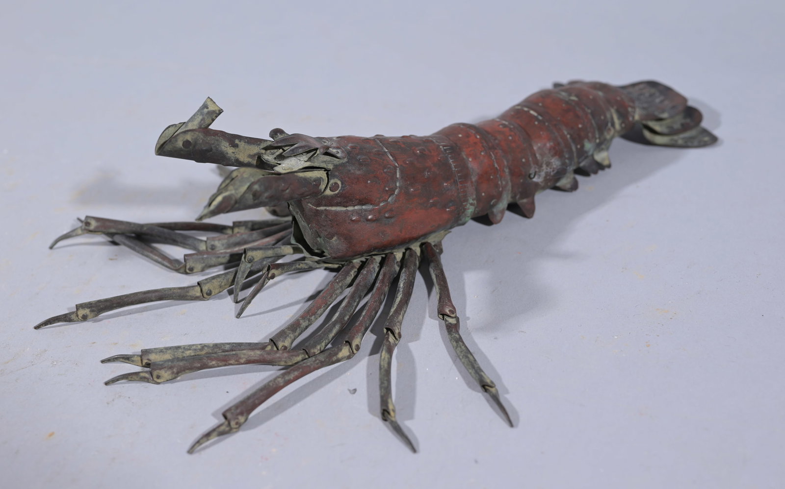 Antique Articulated Lobster Sculpture: Antique Articulated Lobster Sculpture Length: 8.75 in. - Provenance: this item comes from the private collection of Lou A. and Barbara B. Pritchett. Lou Pritchett was the ex-Vice President of Procter 