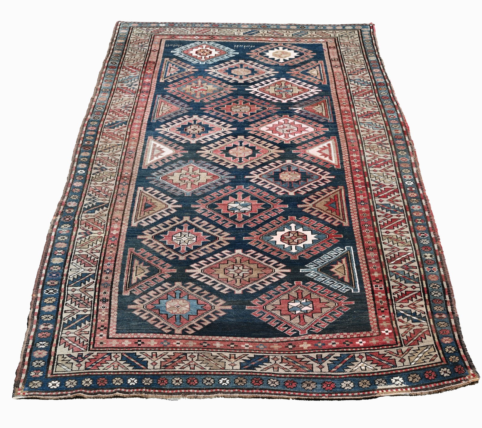 Antique Caucasian Rug - 10'6" x 5': Antique Caucasian Rug Size: 126 x 60 in. (10'6" x 5') - Provenance: this item comes from the private collection of Lou A. and Barbara B. Pritchett. Lou Pritchett was the ex-Vice President of Procter a