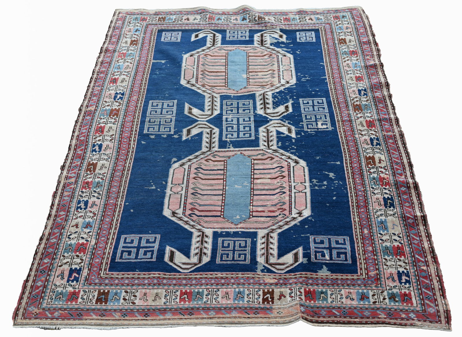 Antique Northwestern Persian Rug - 7'2" x 4'4": Antique Hand Knotted Northwestern Persian Rug Size: 86 x 52 in. (7'2" x 4'4") - Provenance: this item comes from the private collection of Lou A. and Barbara B. Pritchett. Lou Pritchett was the ex-Vic
