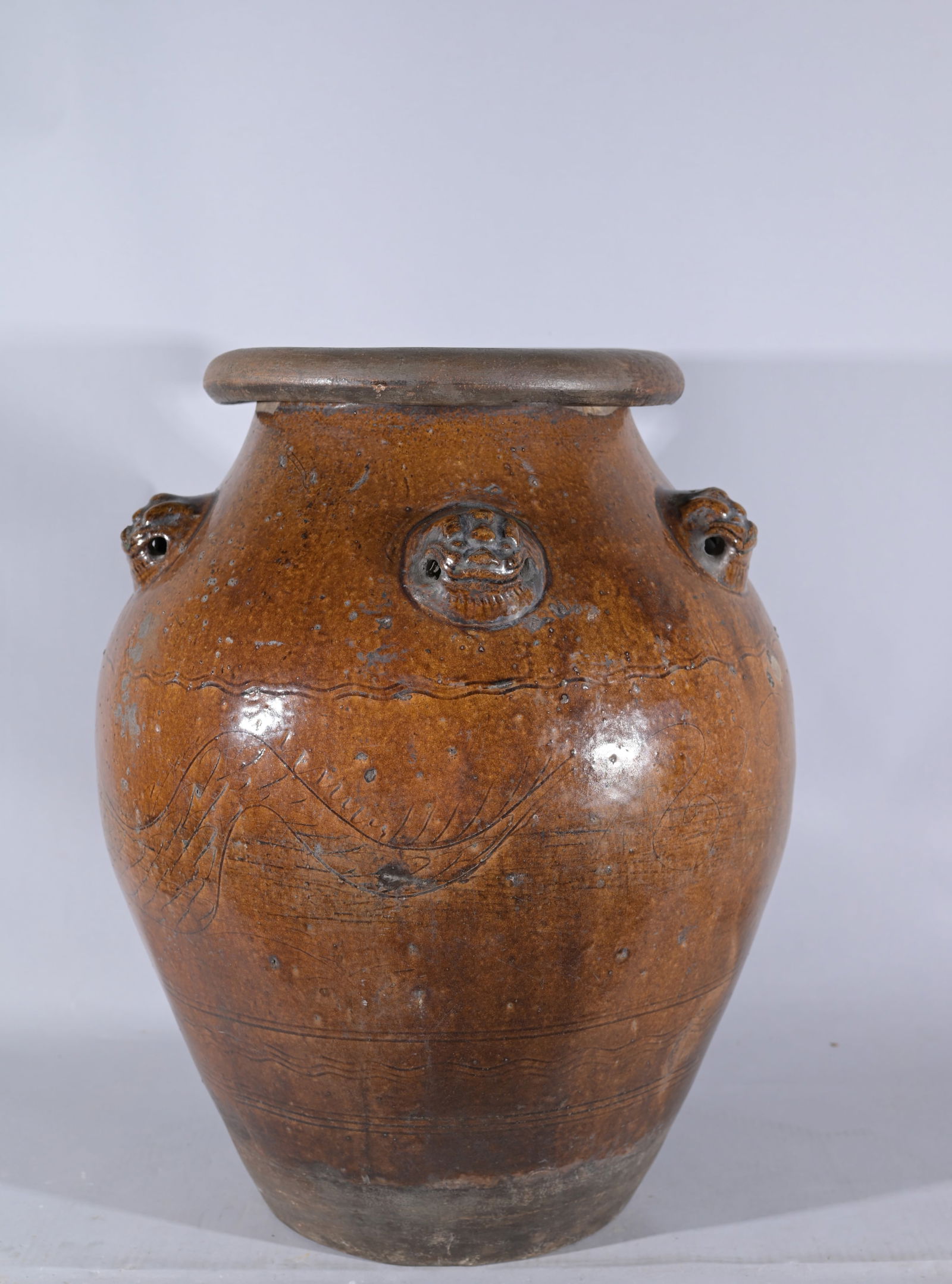 Large Chinese Song Dynasty Glazed Terracotta Jar (1 of 8)