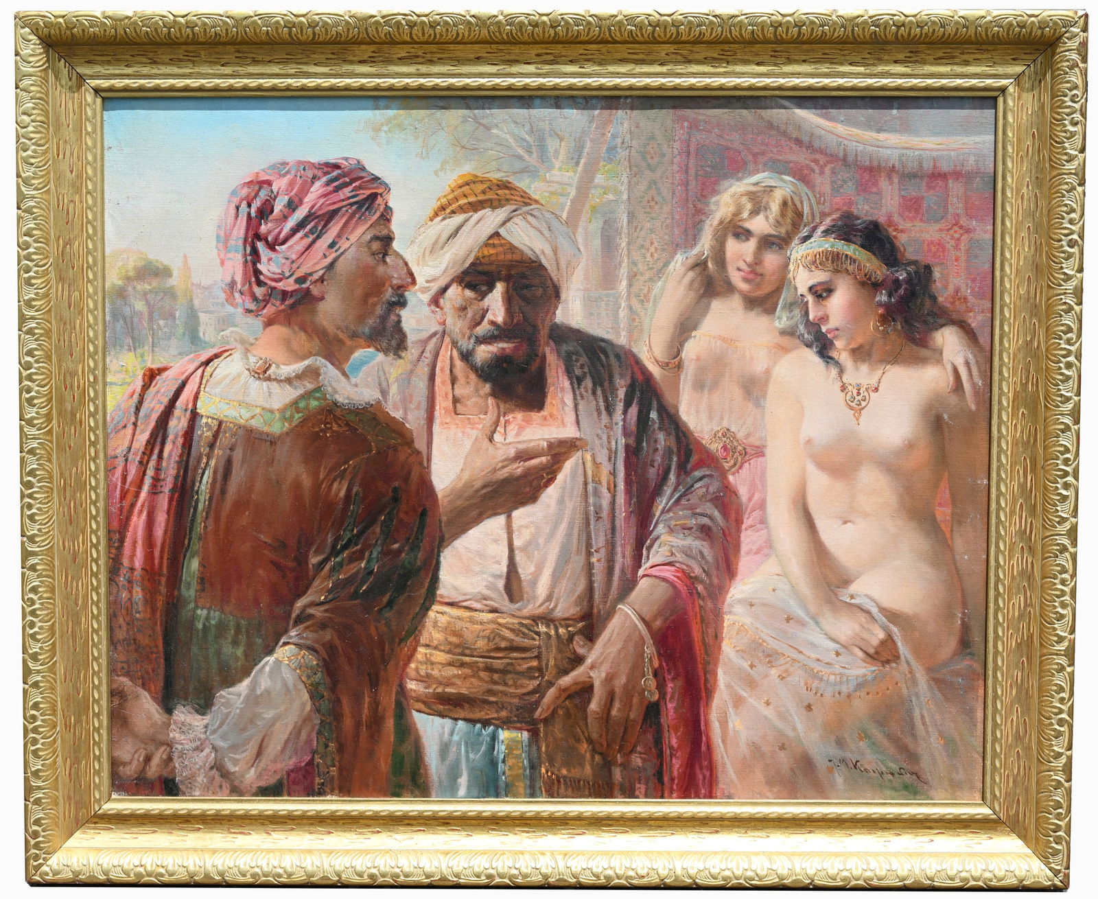 Jan Kasprowicz (1906-1986) Orientalist Harem (1 of 6)