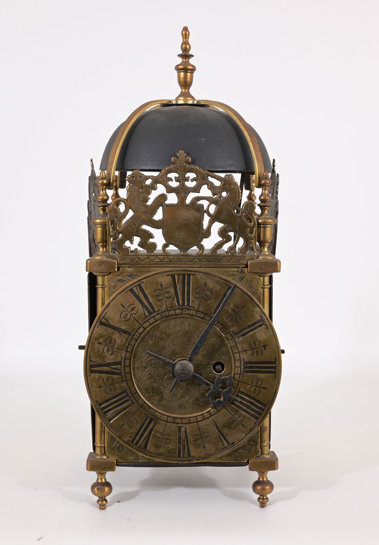 20th Century French Brass Lantern Clock (1 of 9)