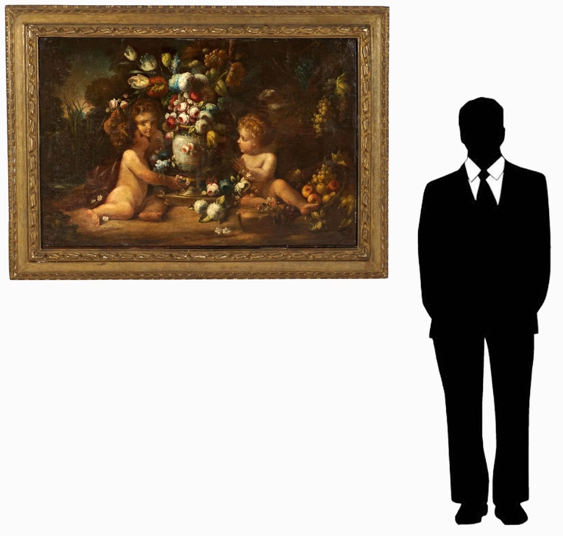 18th C. European School, Still Life with Cherubs (1 of 8)